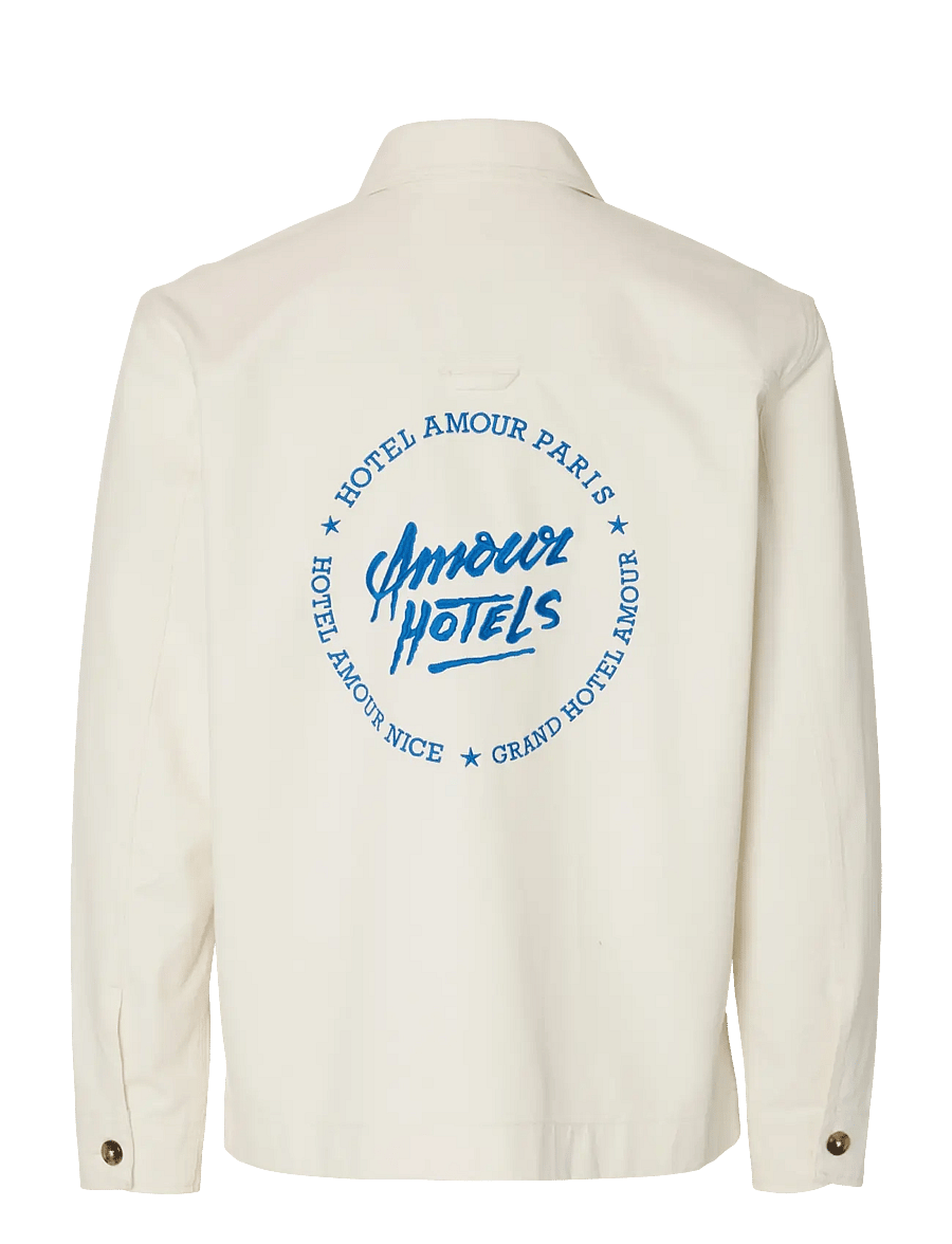 Selected - SLHREGULAR HOTEL AMOUR OVERSHIRT - shoppa efter tillfälle - egret - 2