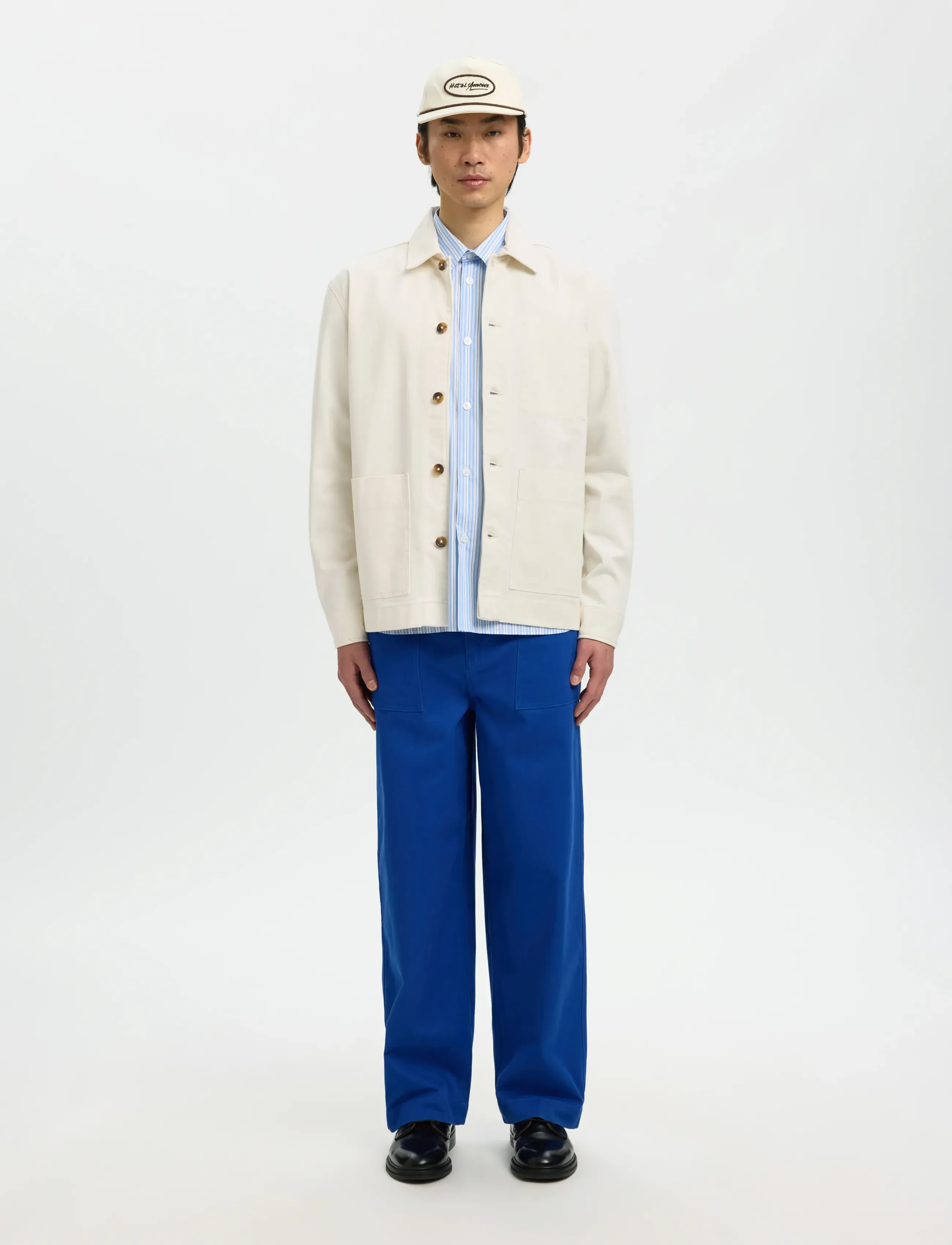 Selected - SLHREGULAR HOTEL AMOUR OVERSHIRT - shop by occasion - egret - 4