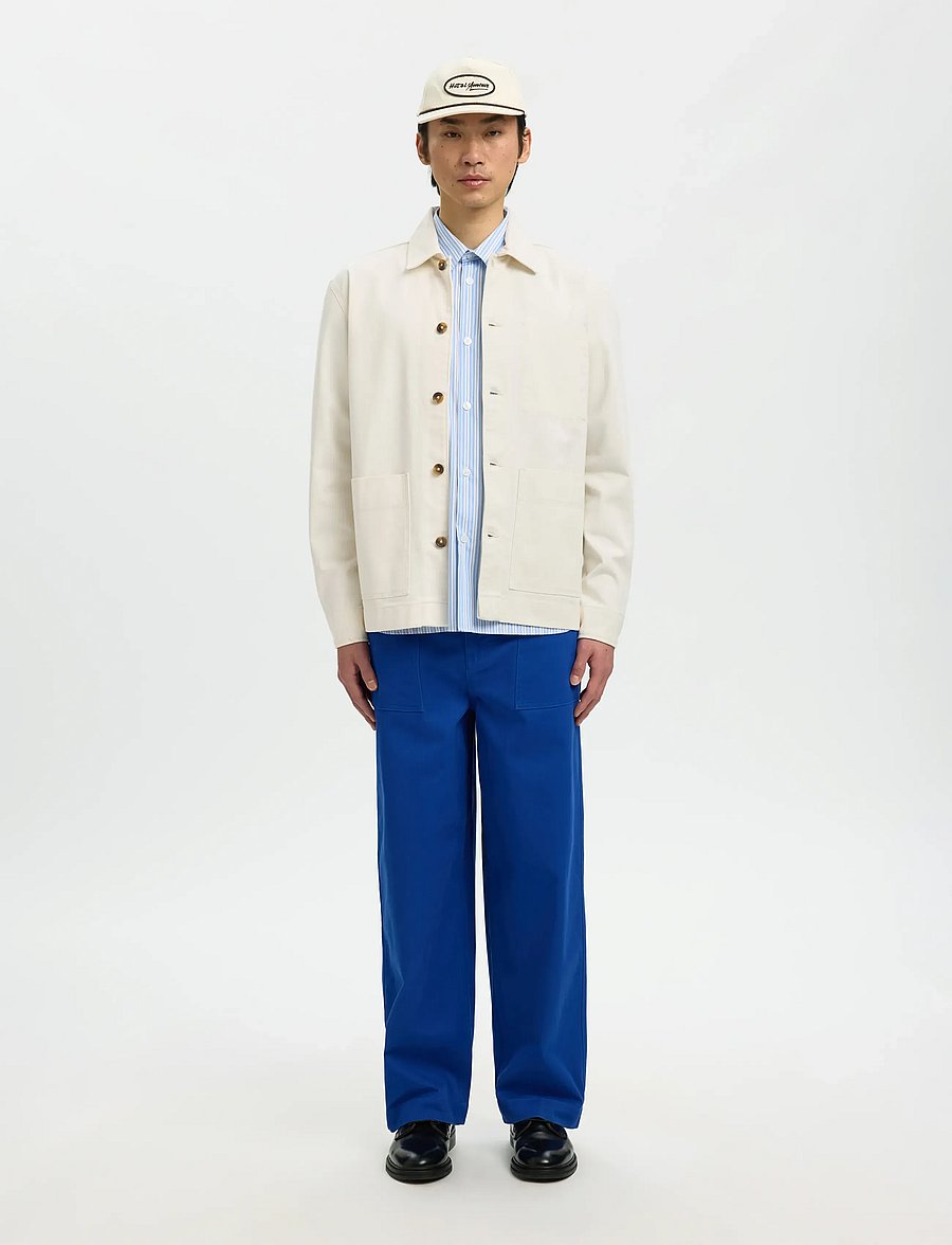 Selected - SLHREGULAR HOTEL AMOUR OVERSHIRT - shoppa efter tillfälle - egret - 4