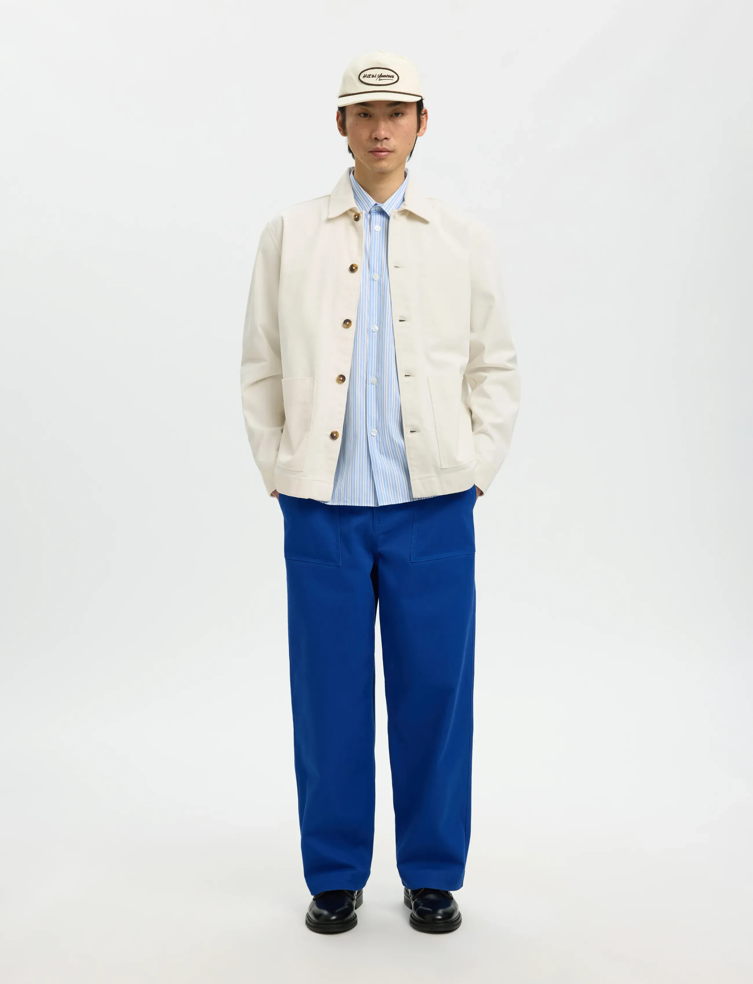 Selected - SLHREGULAR HOTEL AMOUR OVERSHIRT - shop by occasion - egret - 5
