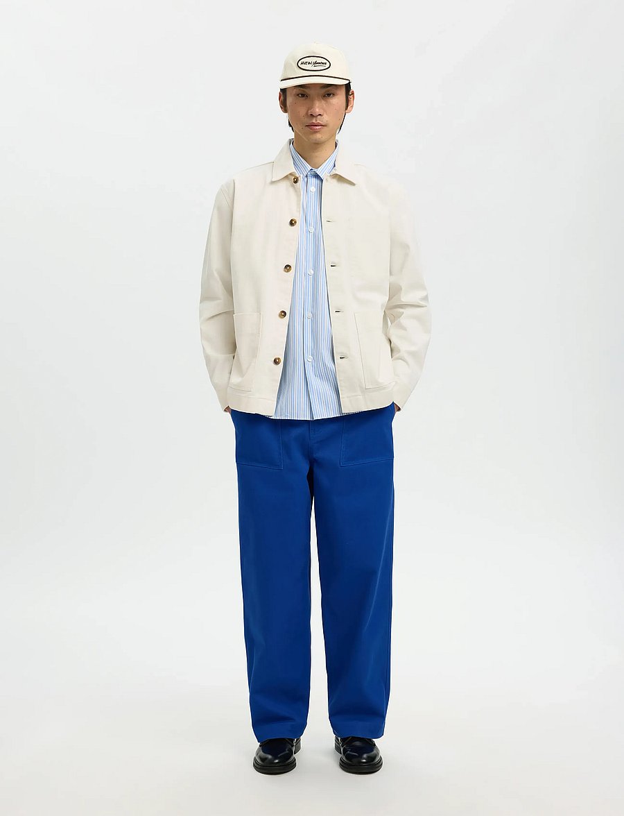Selected - SLHREGULAR HOTEL AMOUR OVERSHIRT - shoppa efter tillfälle - egret - 5