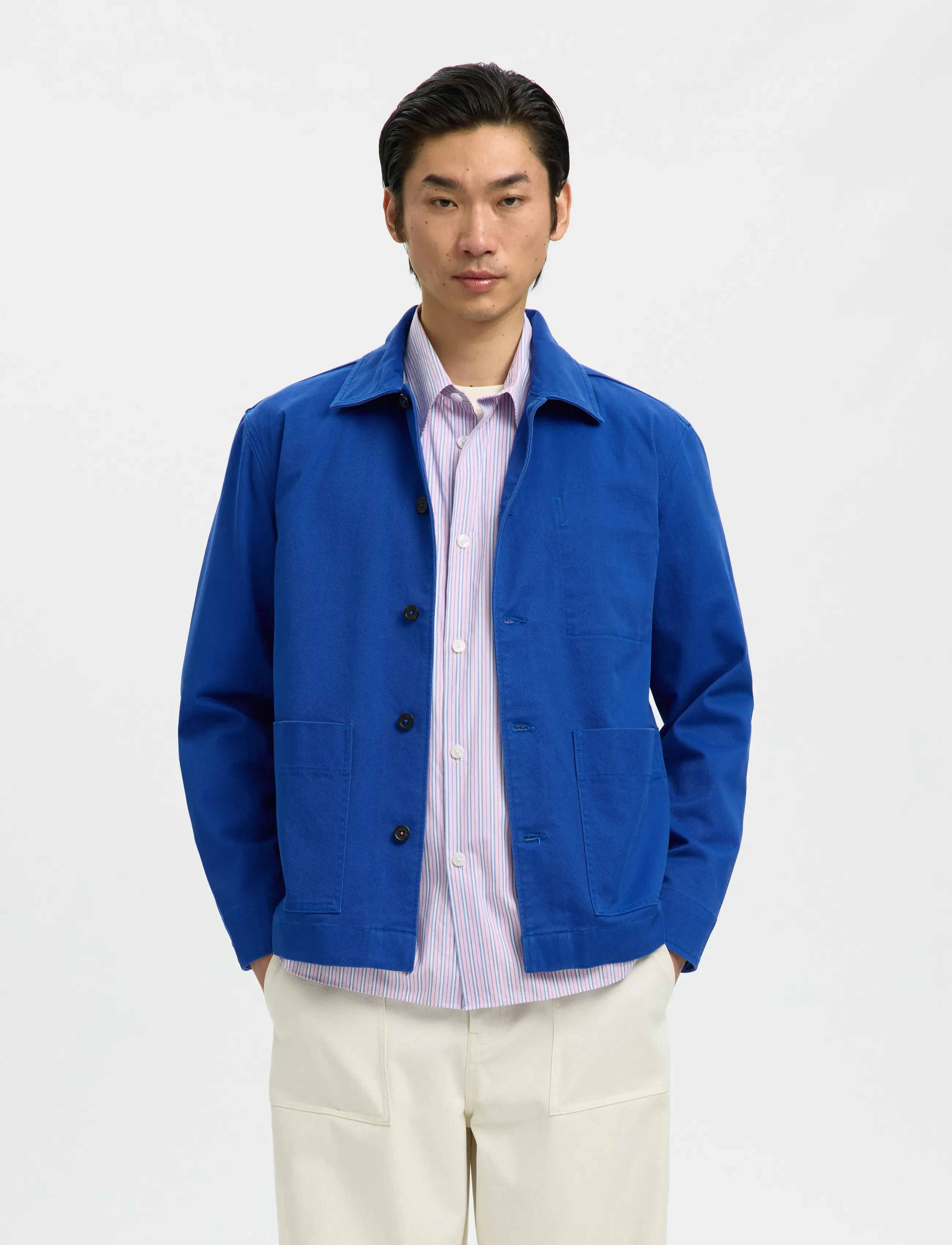 Selected SLHREGULAR HOTEL AMOUR OVERSHIRT - Overshirts - MAZARINE BLUE / blue