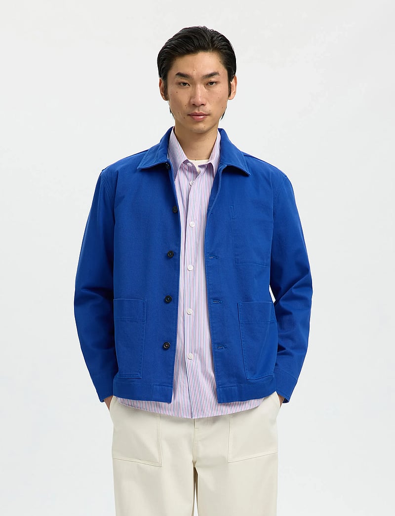 Selected - SLHREGULAR HOTEL AMOUR OVERSHIRT - osta olukorra järgi - mazarine blue - 0