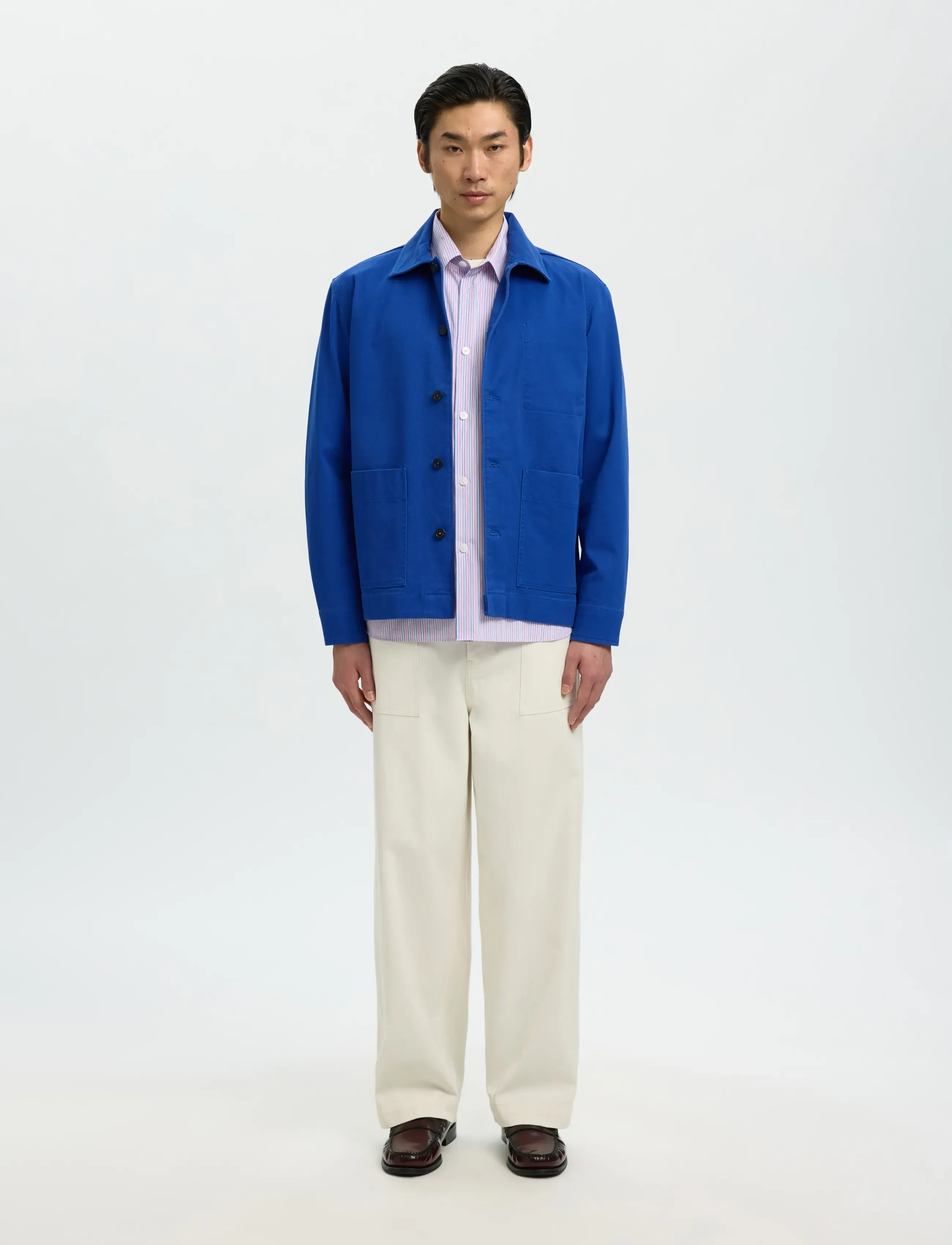 Selected - SLHREGULAR HOTEL AMOUR OVERSHIRT - overshirts - mazarine blue - 4