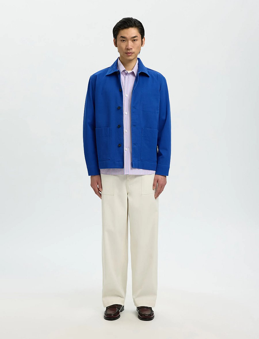 Selected - SLHREGULAR HOTEL AMOUR OVERSHIRT - overshirts - mazarine blue - 4