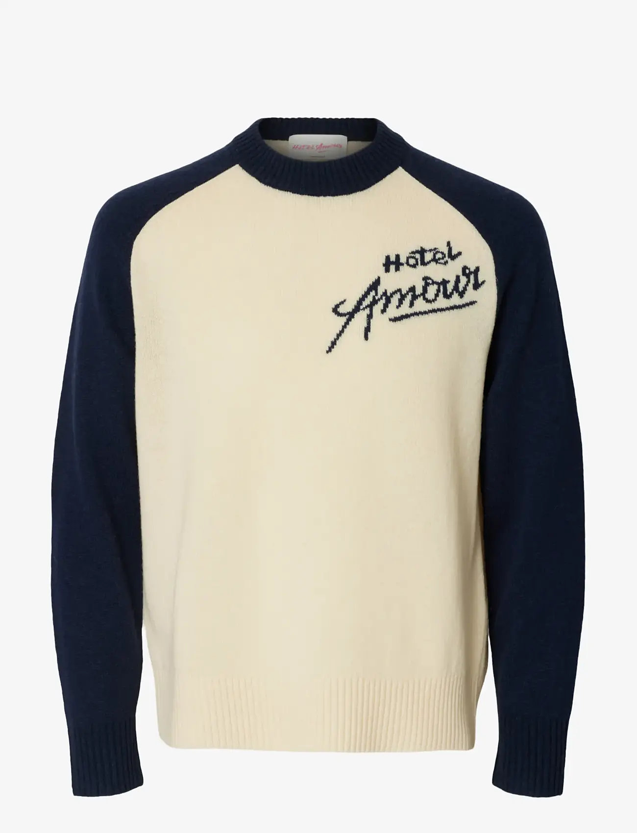 Selected - SLHREUBEN HOTEL AMOUR RELAXED CREW NECK - round necks - sky captain - 1