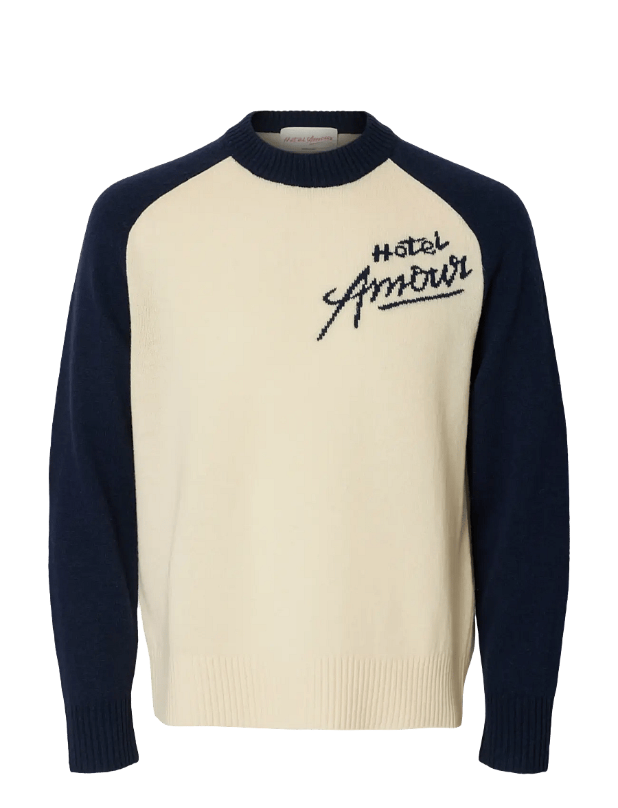 Selected - SLHREUBEN HOTEL AMOUR RELAXED CREW NECK - pulls col rond - sky captain - 1