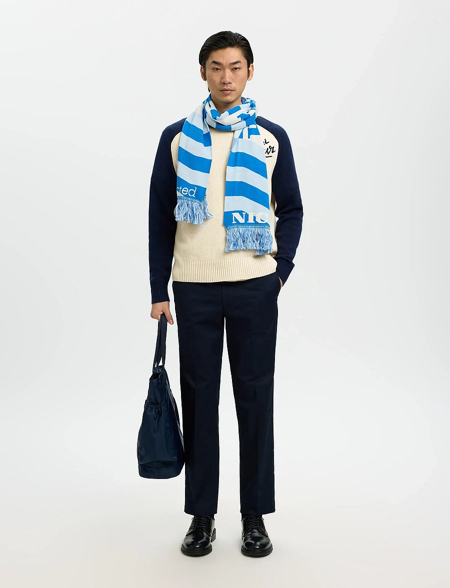 Selected - SLHREUBEN HOTEL AMOUR RELAXED CREW NECK - pulls col rond - sky captain - 5
