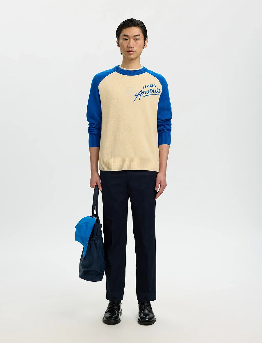 Selected - SLHREUBEN HOTEL AMOUR RELAXED CREW NECK - rund hals - victoria blue - 3