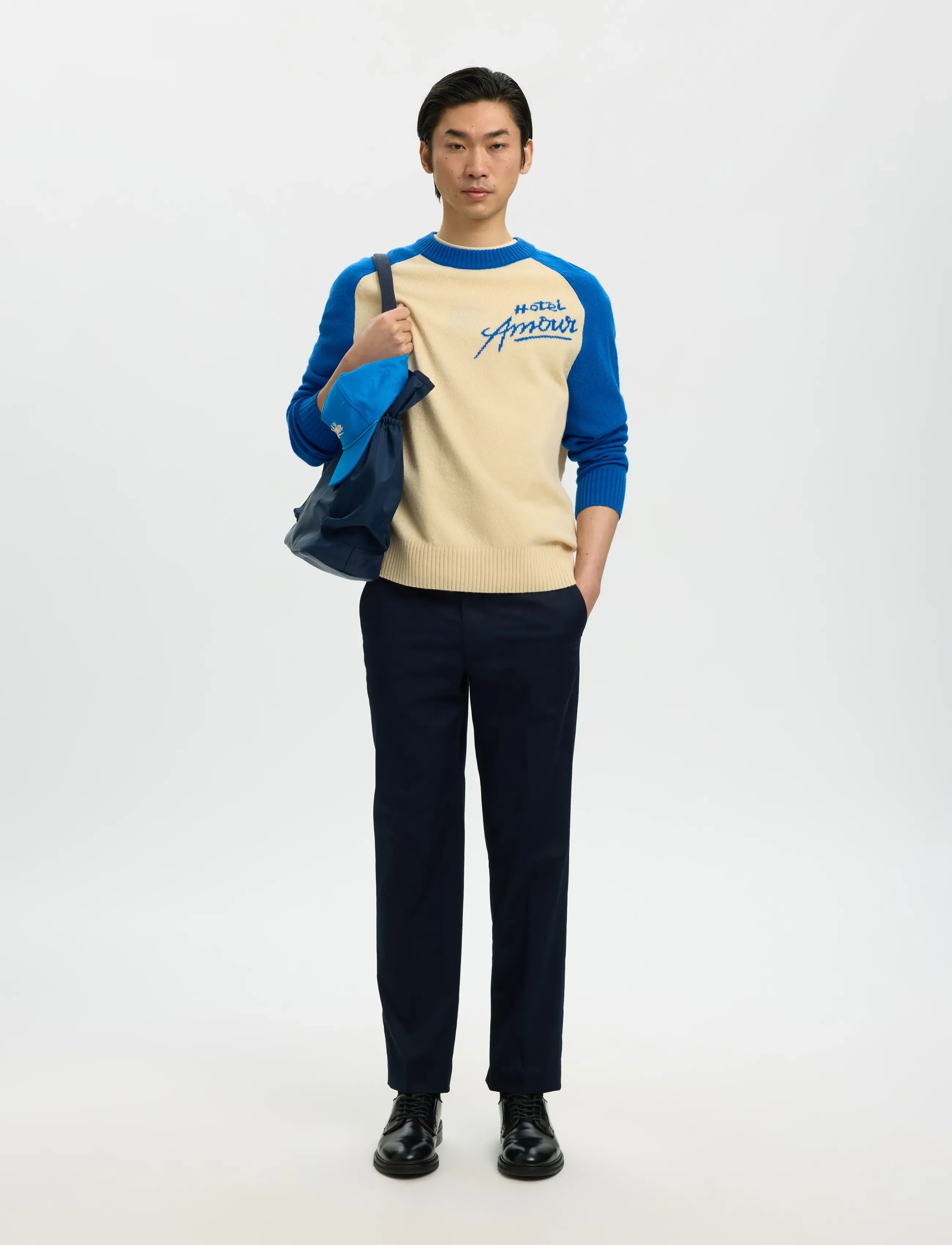 Selected - SLHREUBEN HOTEL AMOUR RELAXED CREW NECK - rund hals - victoria blue - 5