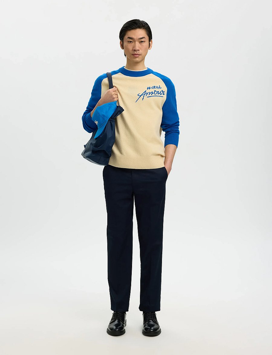 Selected - SLHREUBEN HOTEL AMOUR RELAXED CREW NECK - rund hals - victoria blue - 5