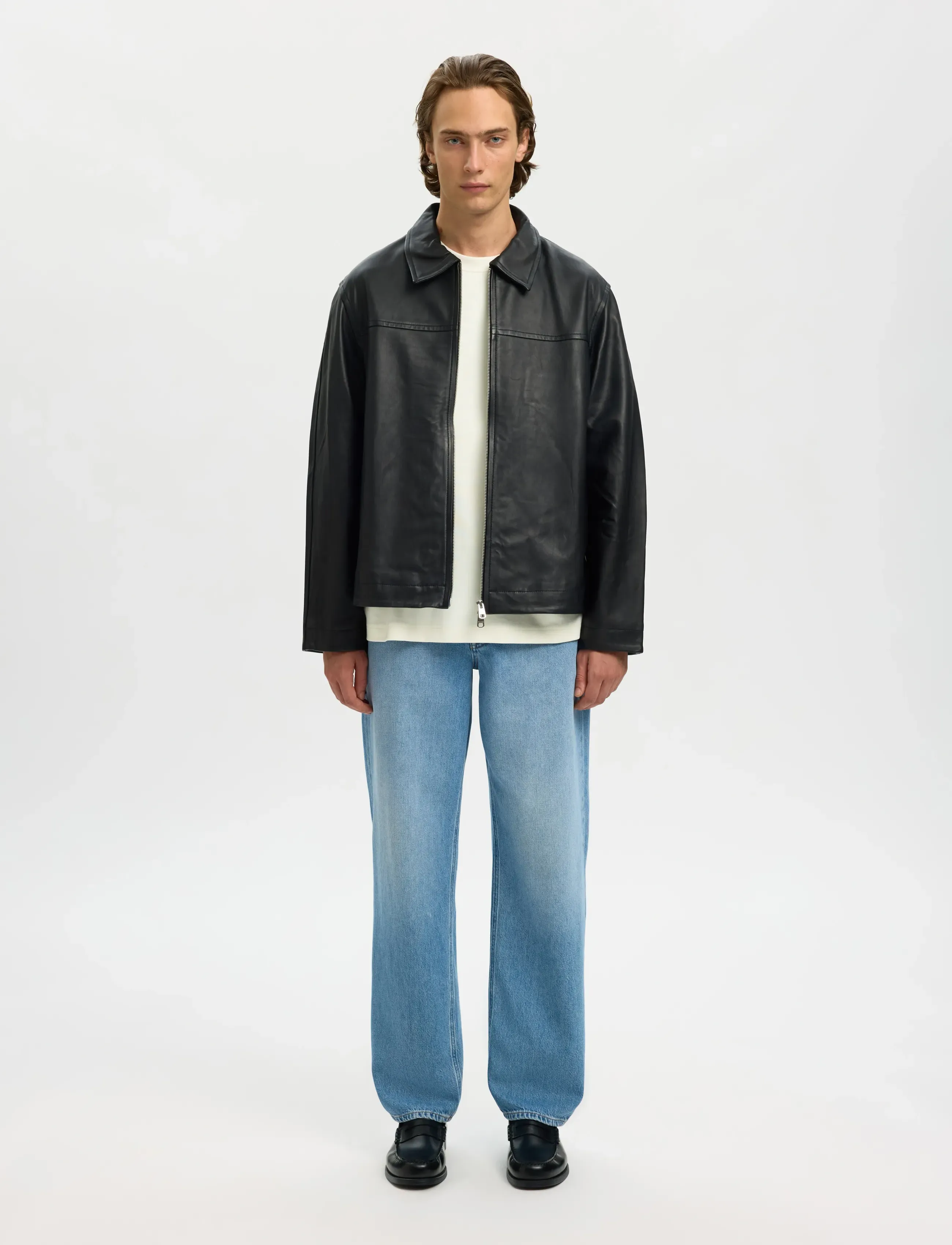 Selected - SLHRELAXASPEN INTERLOCK SS O-NECK TEE - kortærmede t-shirts - egret - 5