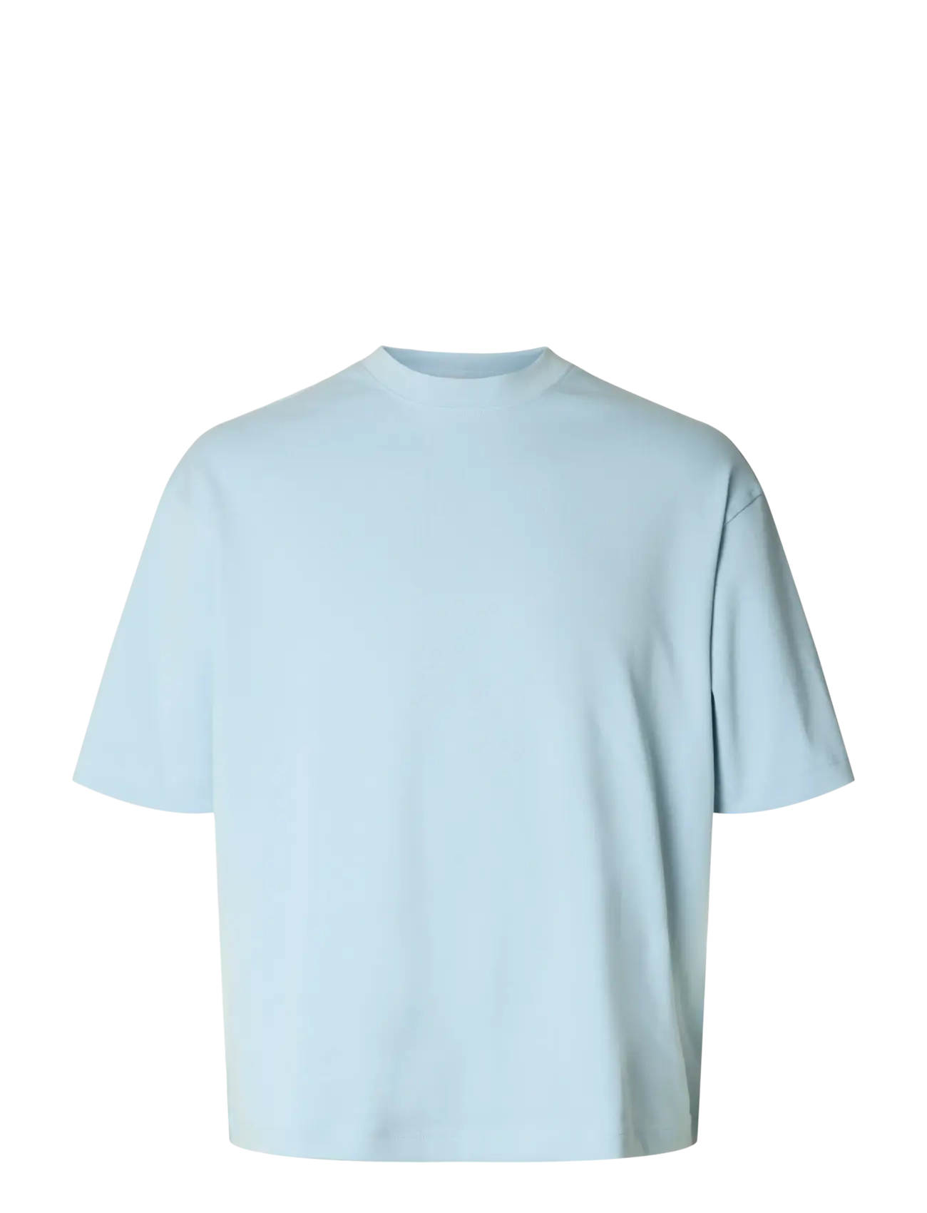 Selected SLHRELAXASPEN INTERLOCK SS O-NECK TEE - Selected - SKYWAY / blue