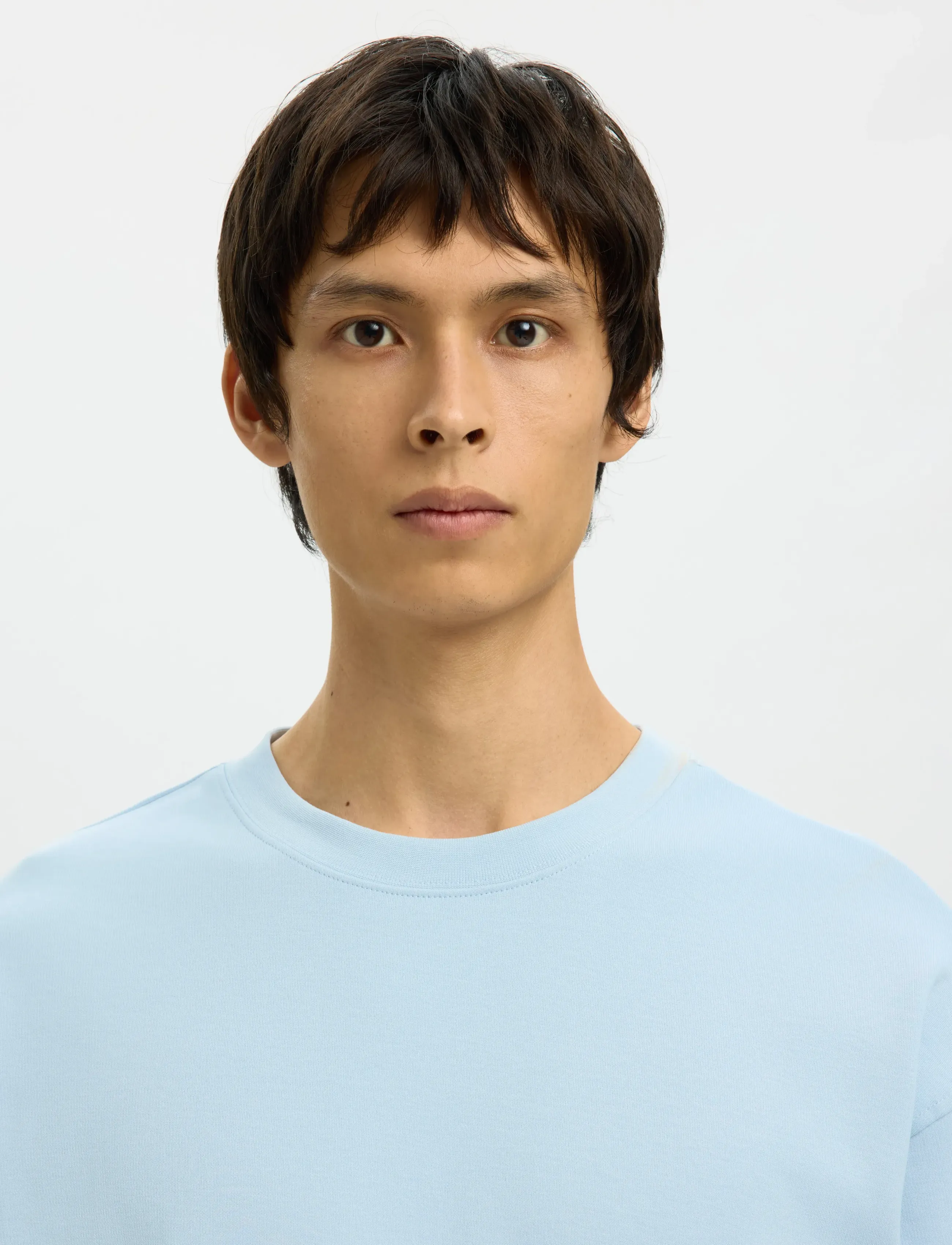 Selected - SLHRELAXASPEN INTERLOCK SS O-NECK TEE - kurzärmelig - skyway - 4