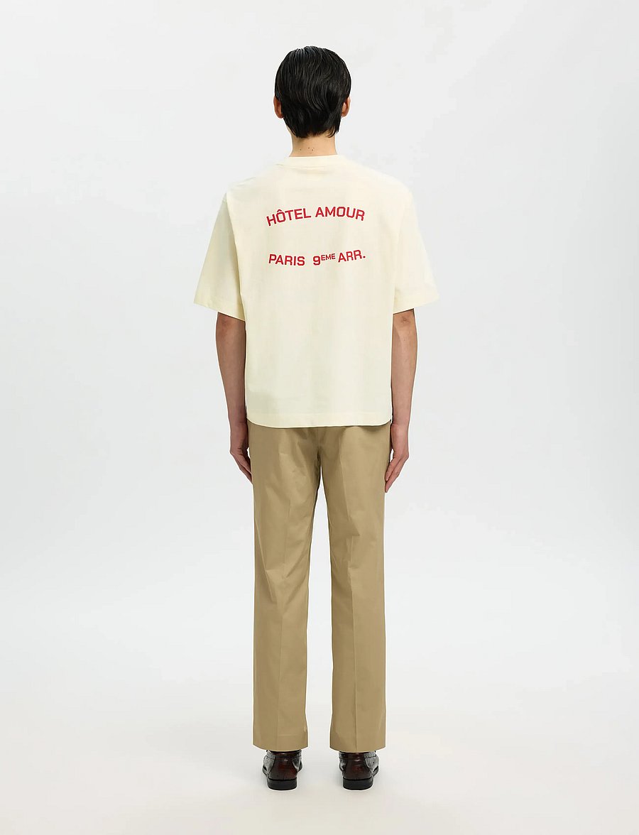 Selected - SLHBOXYLIAM SS O-NECK TEE HOTEL AMOUR - short-sleeved t-shirts - egret - 2
