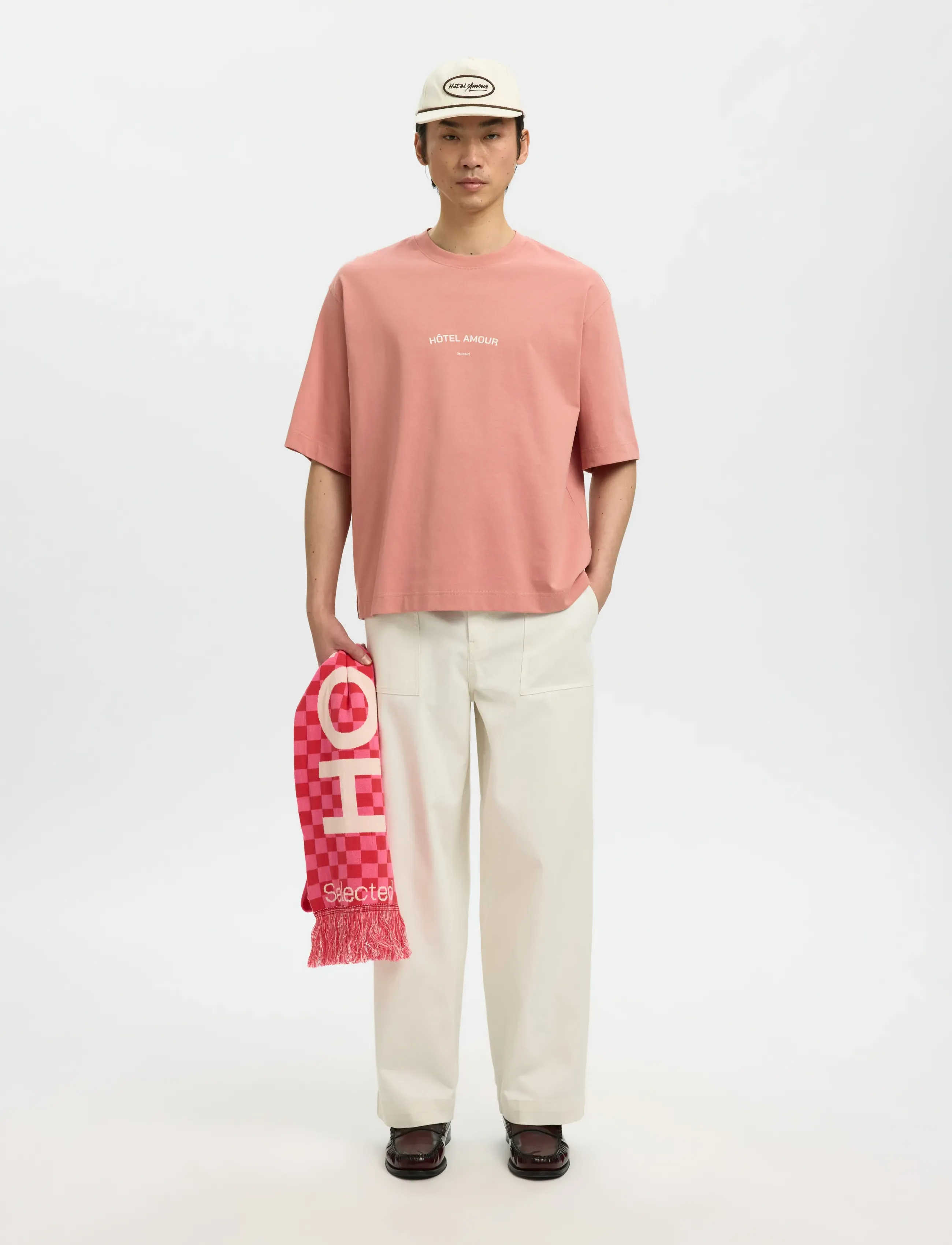 Selected - SLHBOXYLIAM SS O-NECK TEE HOTEL AMOUR - t-shirts à manches courtes - rose dawn - 3