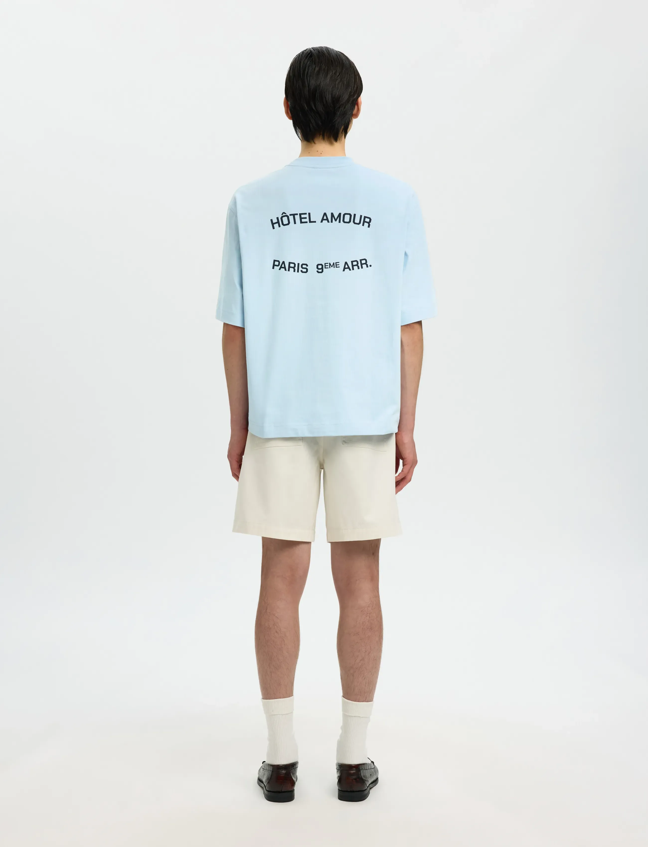 Selected - SLHBOXYLIAM SS O-NECK TEE HOTEL AMOUR - kortærmede t-shirts - skyway - 2