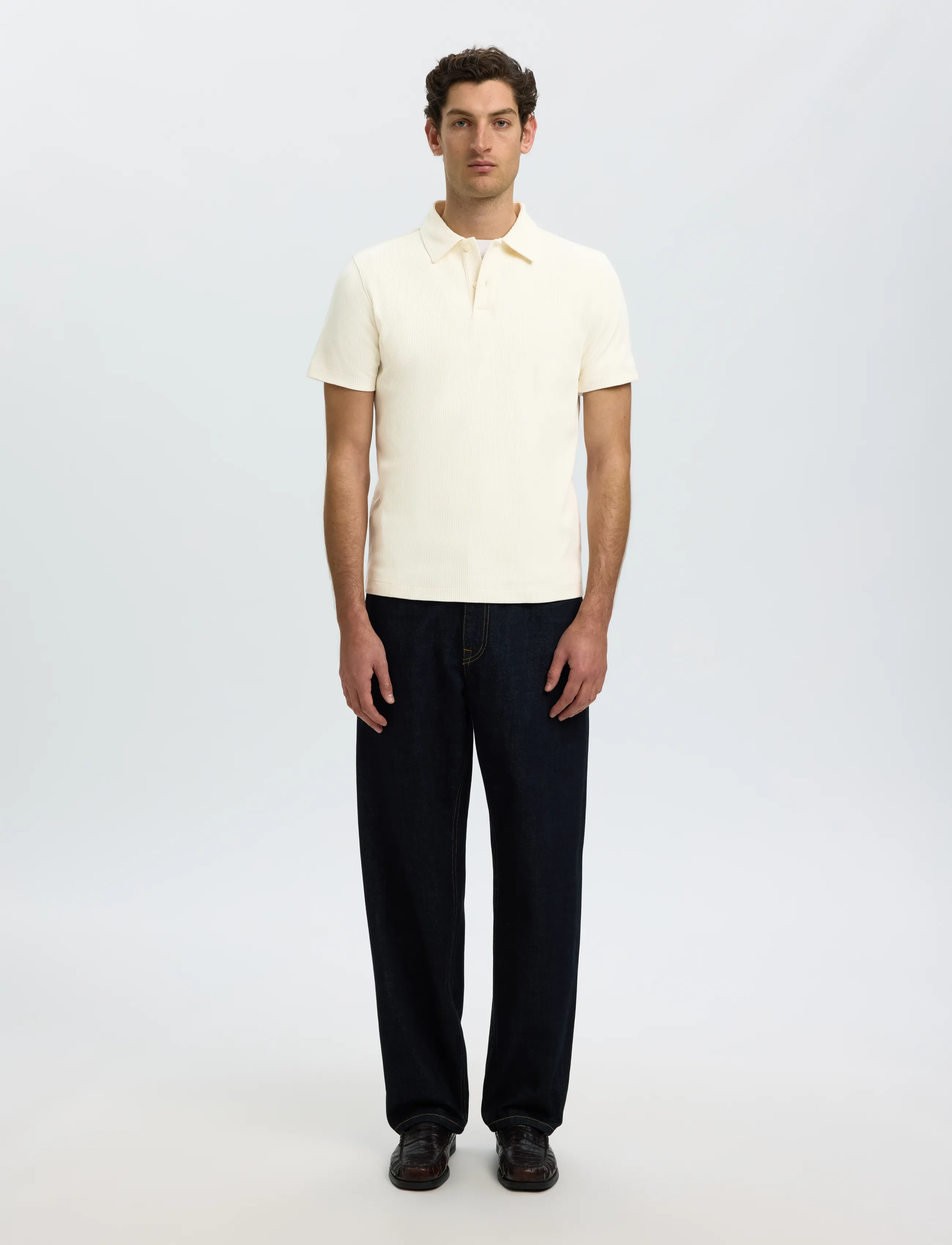 SELECTED Slmnox Rib Ss Polo pikéer herr – bild 3