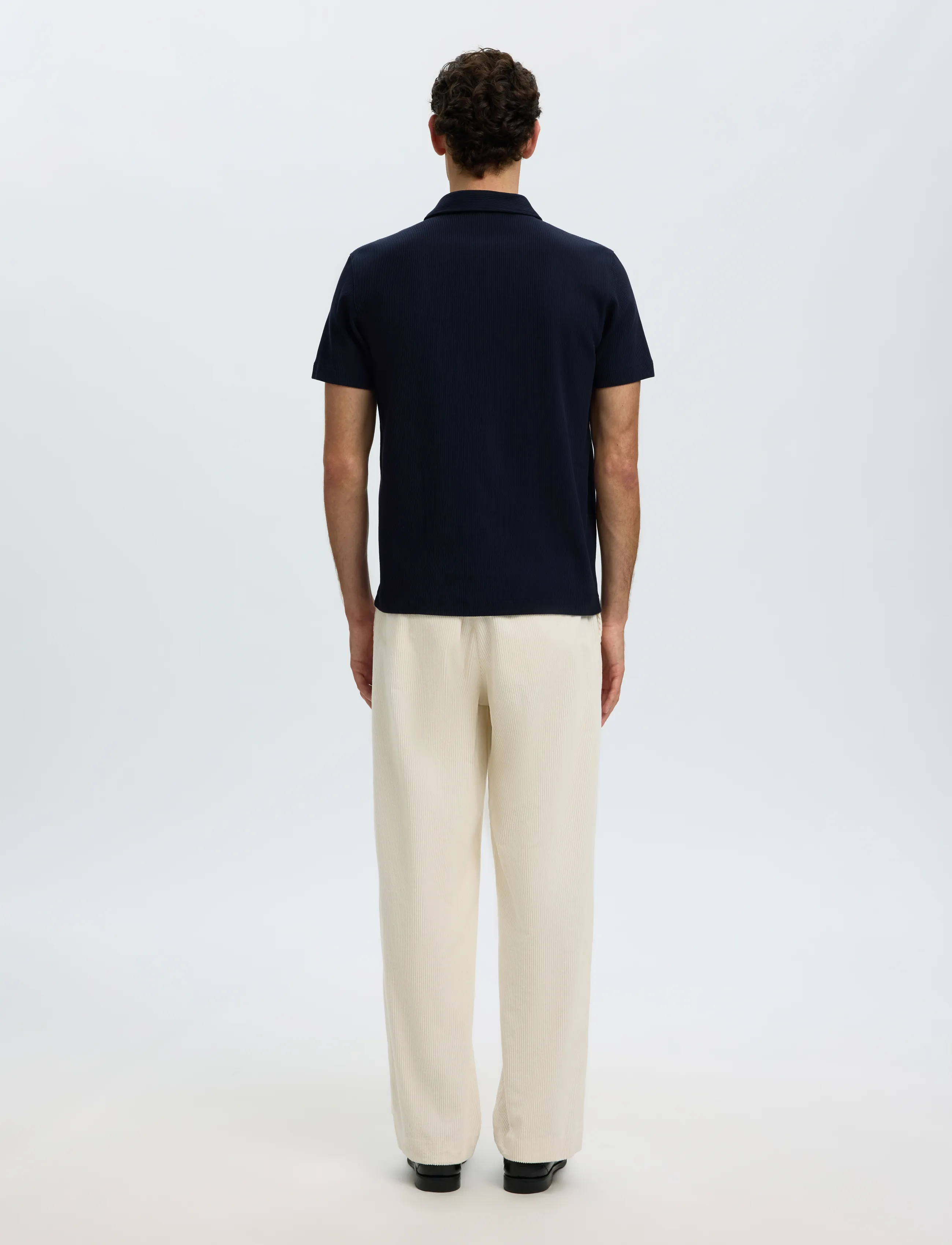Selected - SLMNOX RIB SS POLO - langärmlige strick-polohemden - sky captain - 2