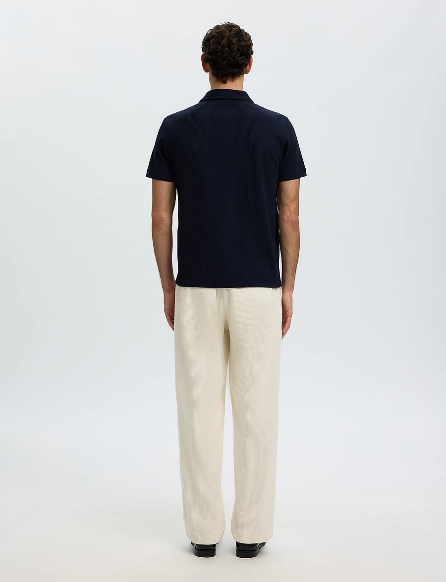 Selected - SLMNOX RIB SS POLO - langärmlige strick-polohemden - sky captain - 2
