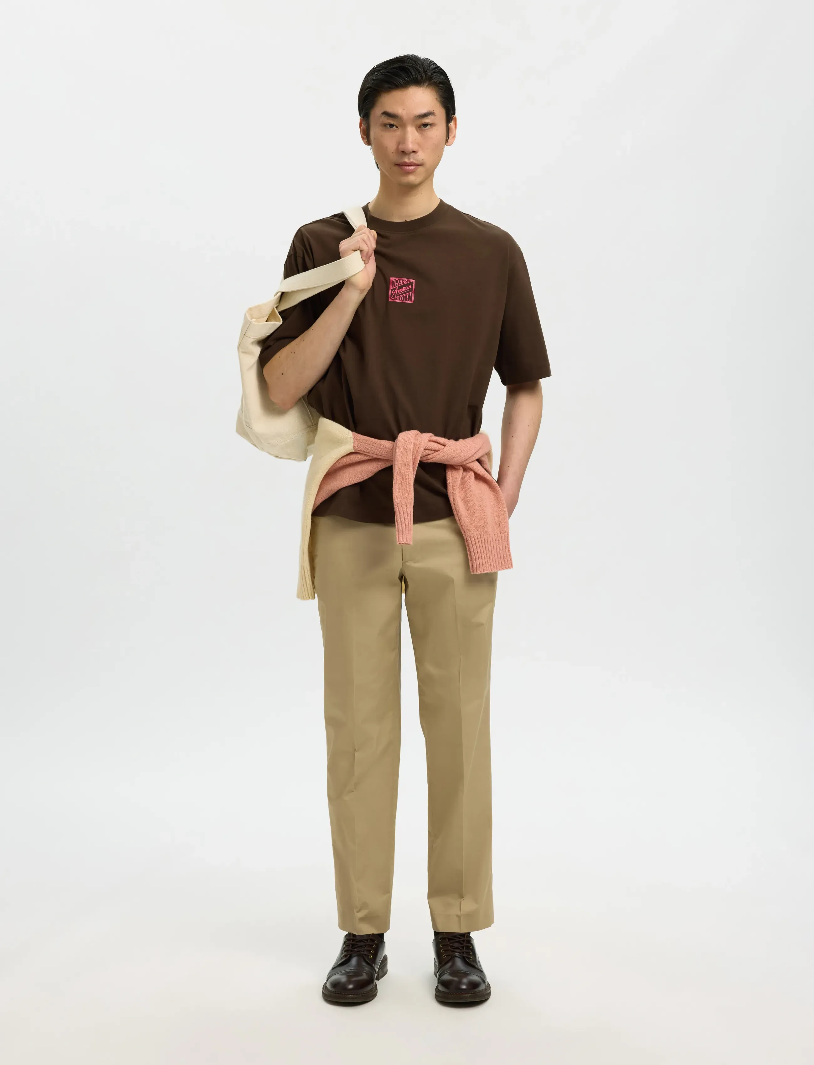 Selected - SLHRELAXBROCK SS TEE HOTEL AMOUR - kurzärmelig - delicioso - 5