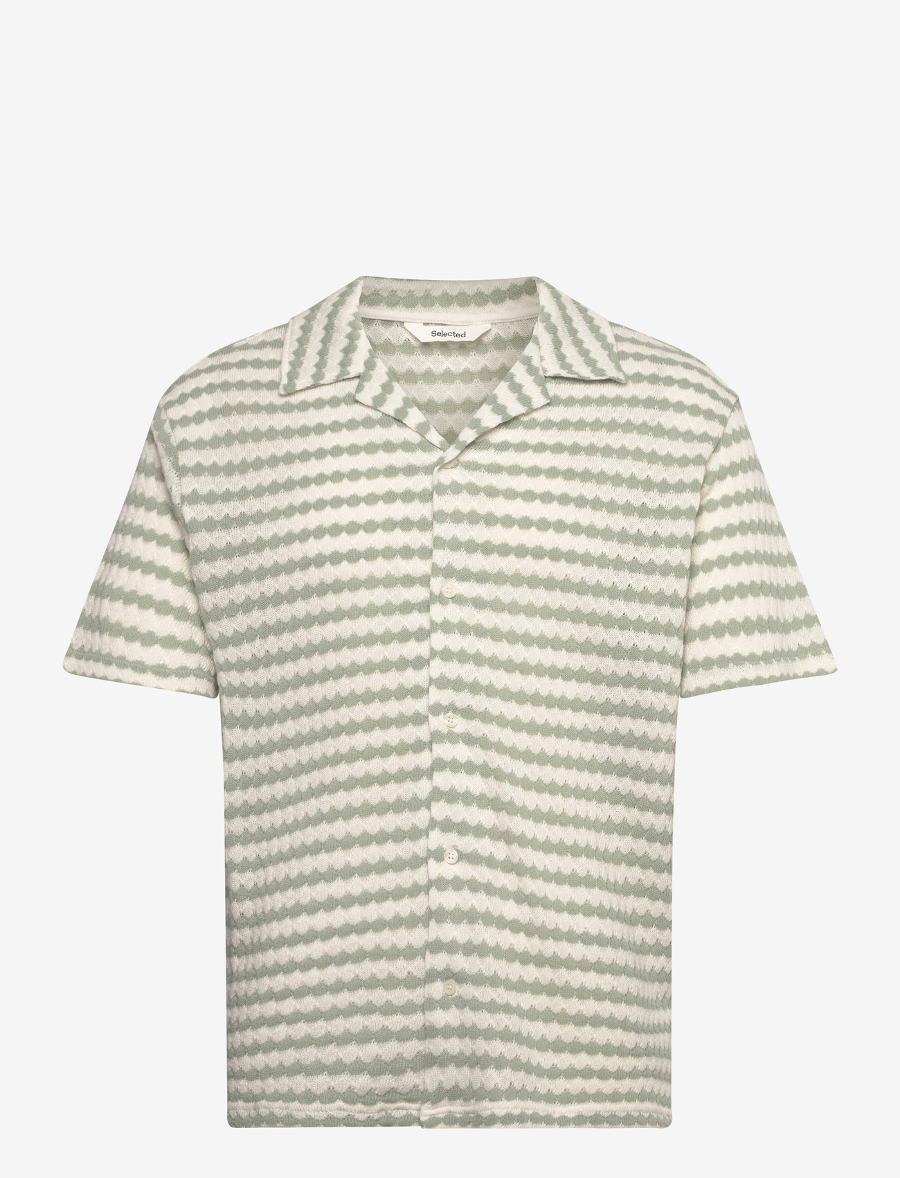 Selected - SLHDYLAN SS OVERSHIRT - osta olukorra järgi - egret - 0