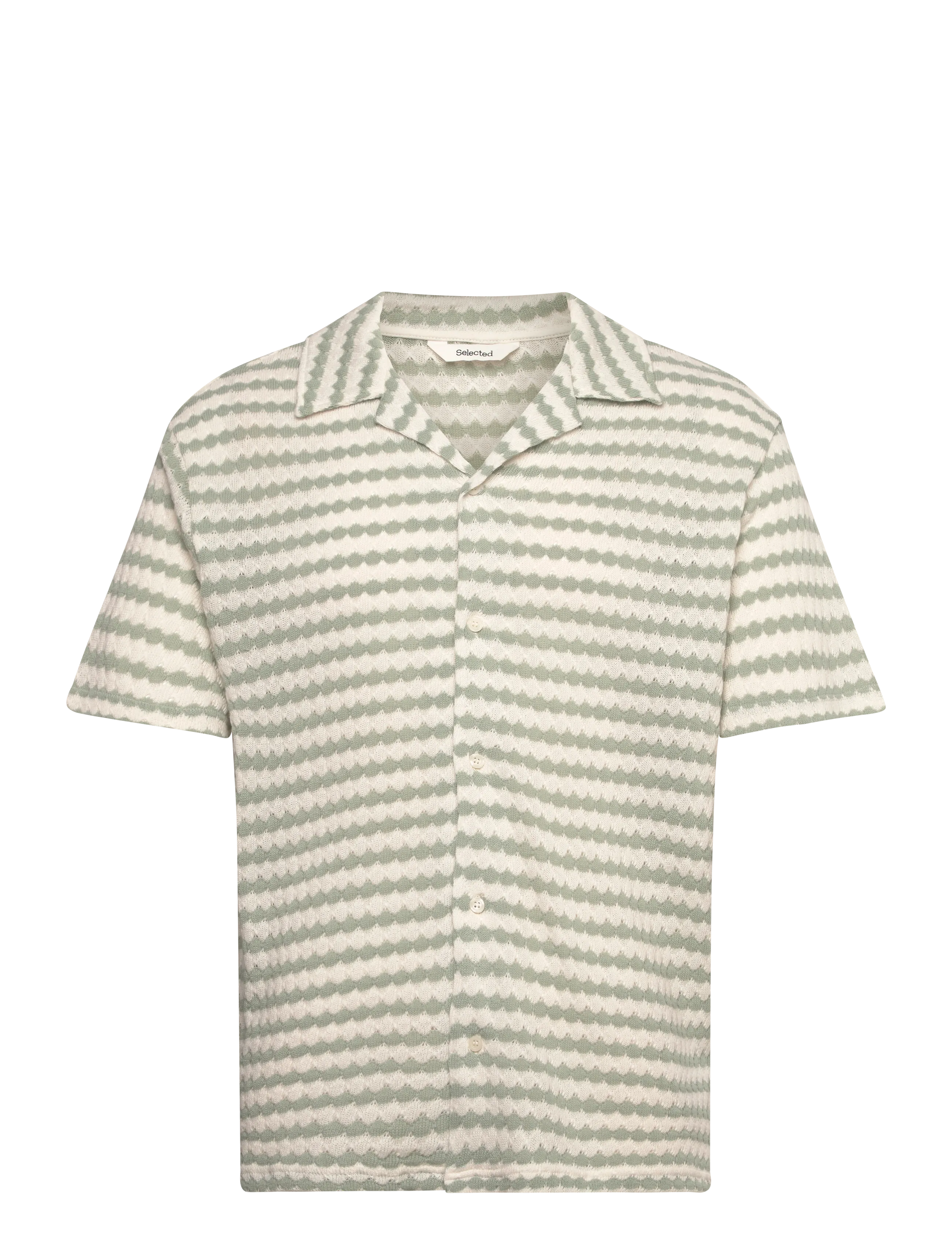Selected SLHDYLAN SS OVERSHIRT - Riided - EGRET / cream