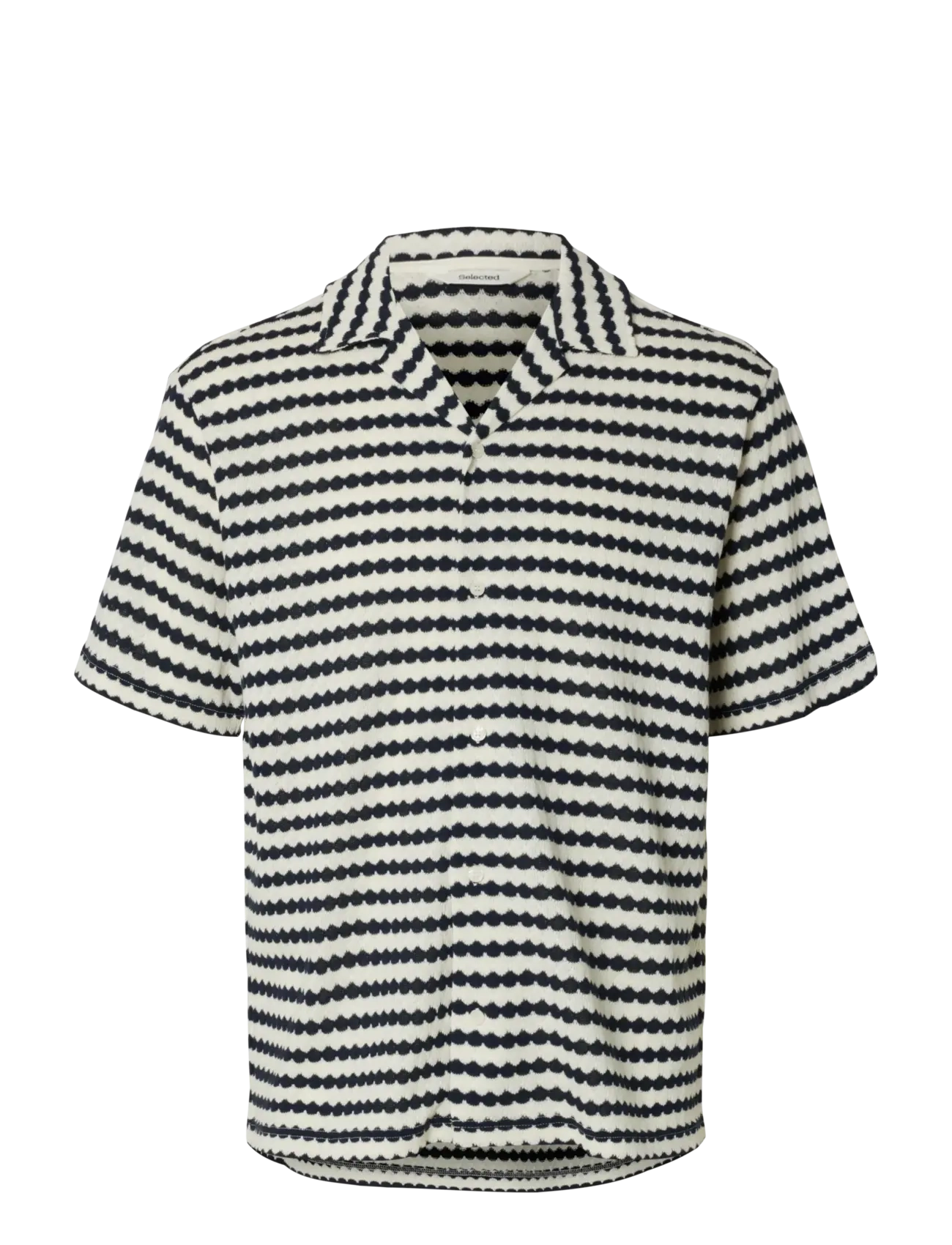 Selected Slhdylan Ss Overshirt, L, Oberteile, Creme - Overshirts, Männerswear