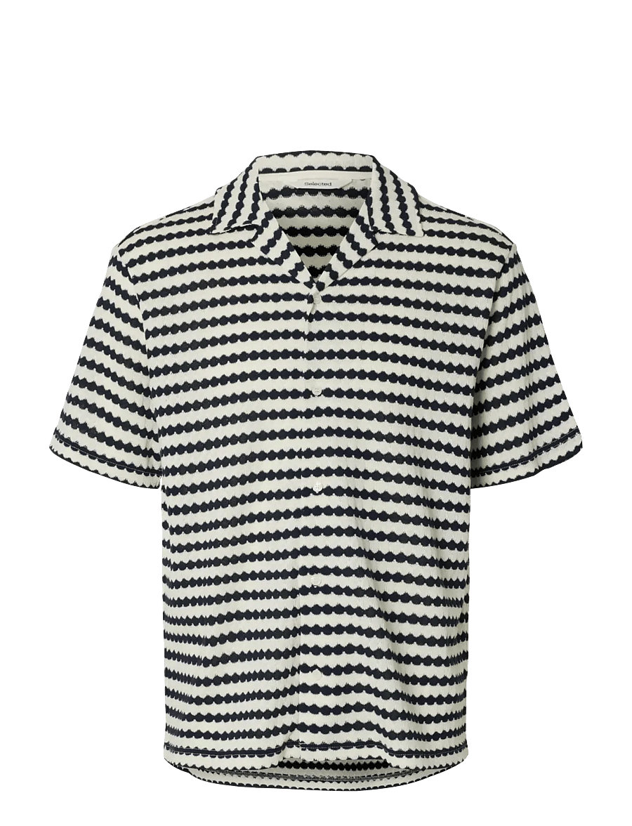 Selected - SLHDYLAN SS OVERSHIRT - shoppa efter tillfälle - egret - 0
