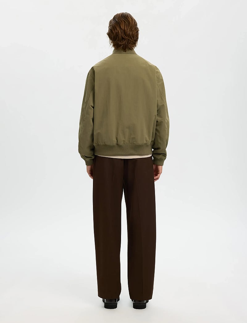Selected - SLHDYLAN RELAXED BOMBER - sügisjakid - burnt olive - 2