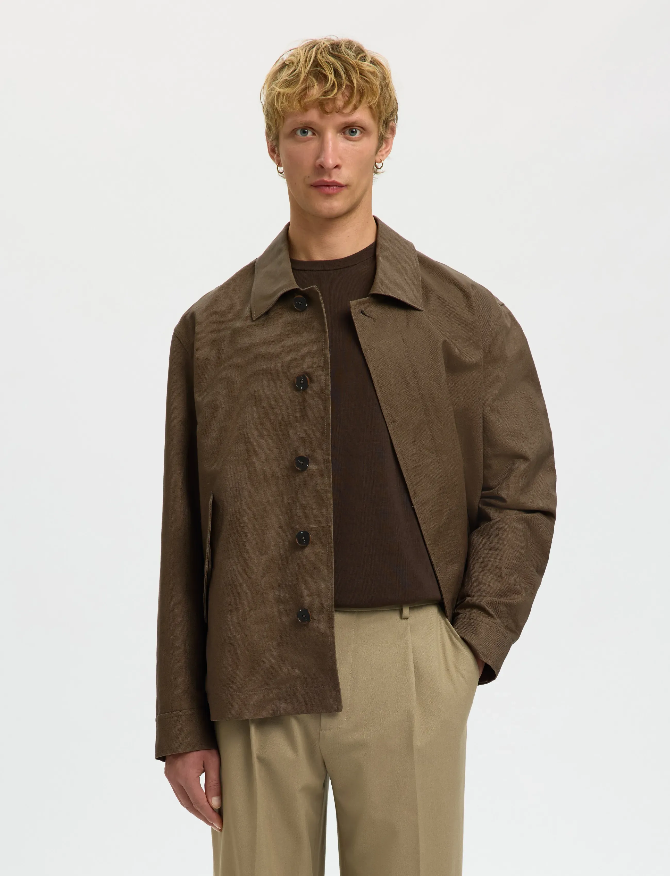 Selected Slhlewis Jkt, L, Brown, Jakker > Lette Jakker, Herre