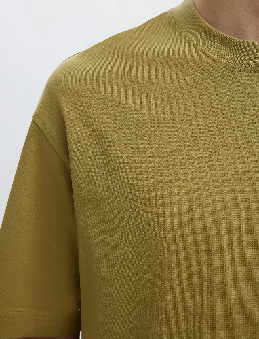 Selected - SLHRELAXNORMAN SS O-NECK TEE - kurzärmelige t-shirts - dried herb - 3