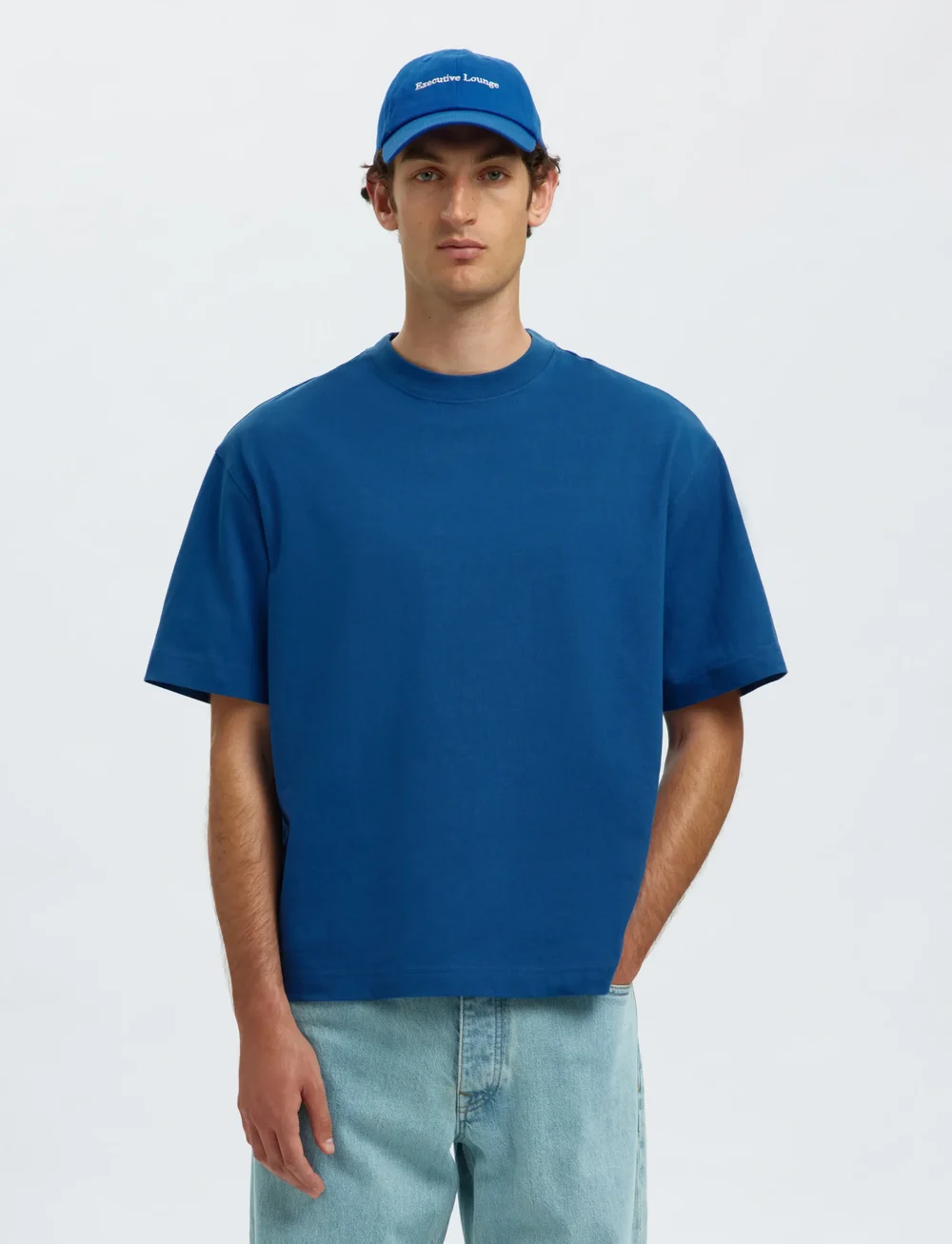 Selected - SLHRELAXNORMAN SS O-NECK TEE - kortärmade t-shirts - set sail - 0