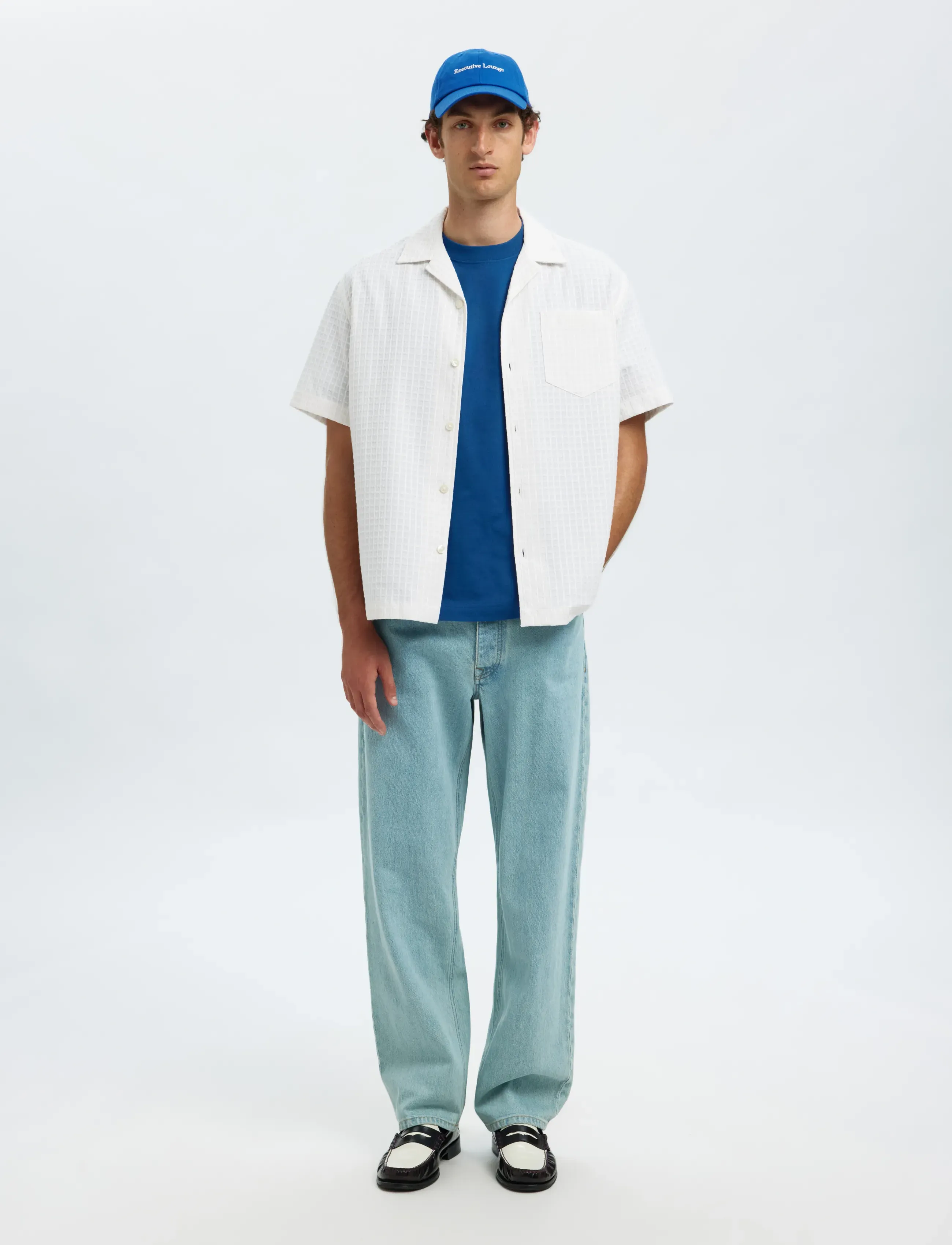Selected - SLHRELAXNORMAN SS O-NECK TEE - lühikeste varrukatega t-särgid - set sail - 5