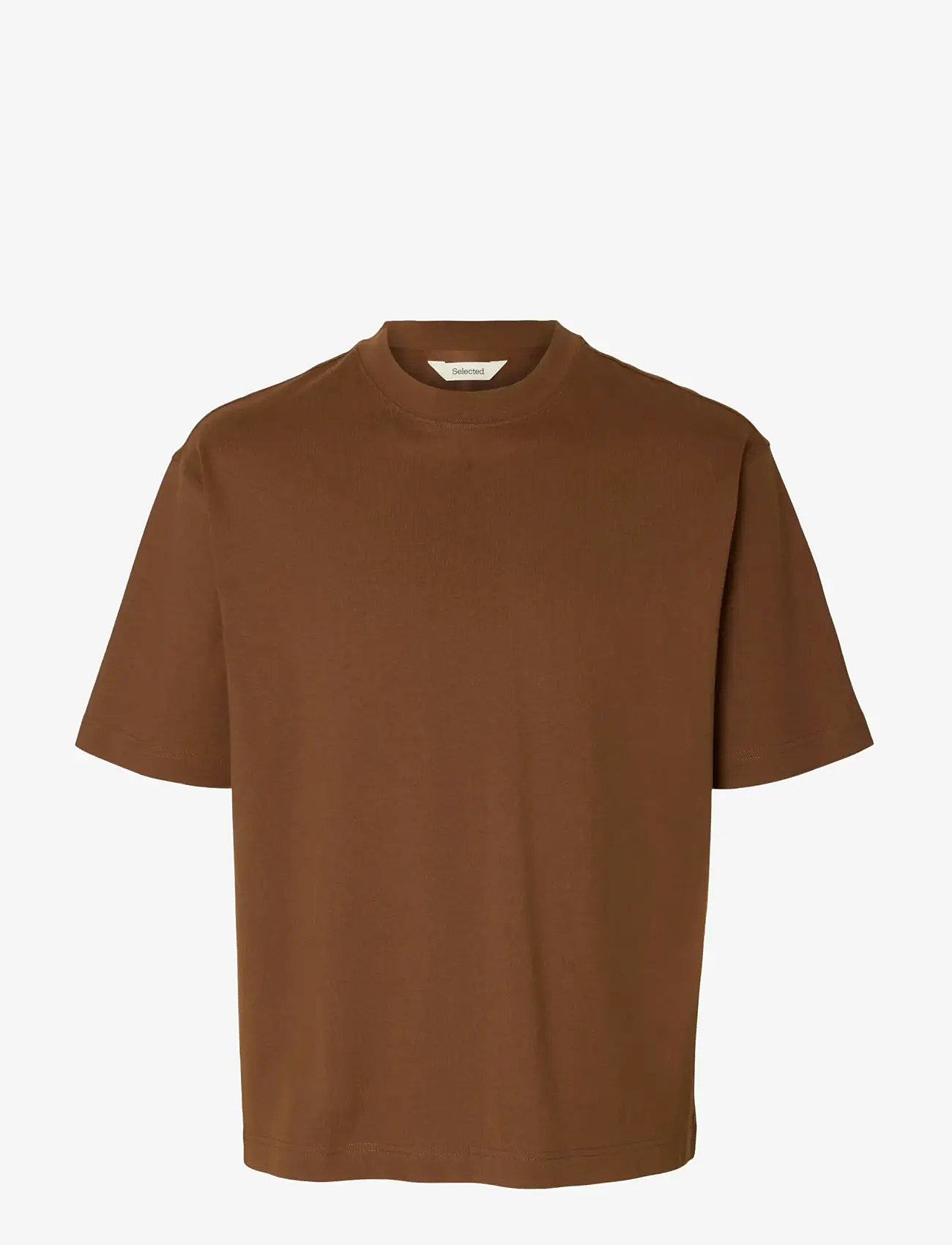 Selected - SLHRELAXNORMAN SS O-NECK TEE - krótki rękaw - soft silt - 1