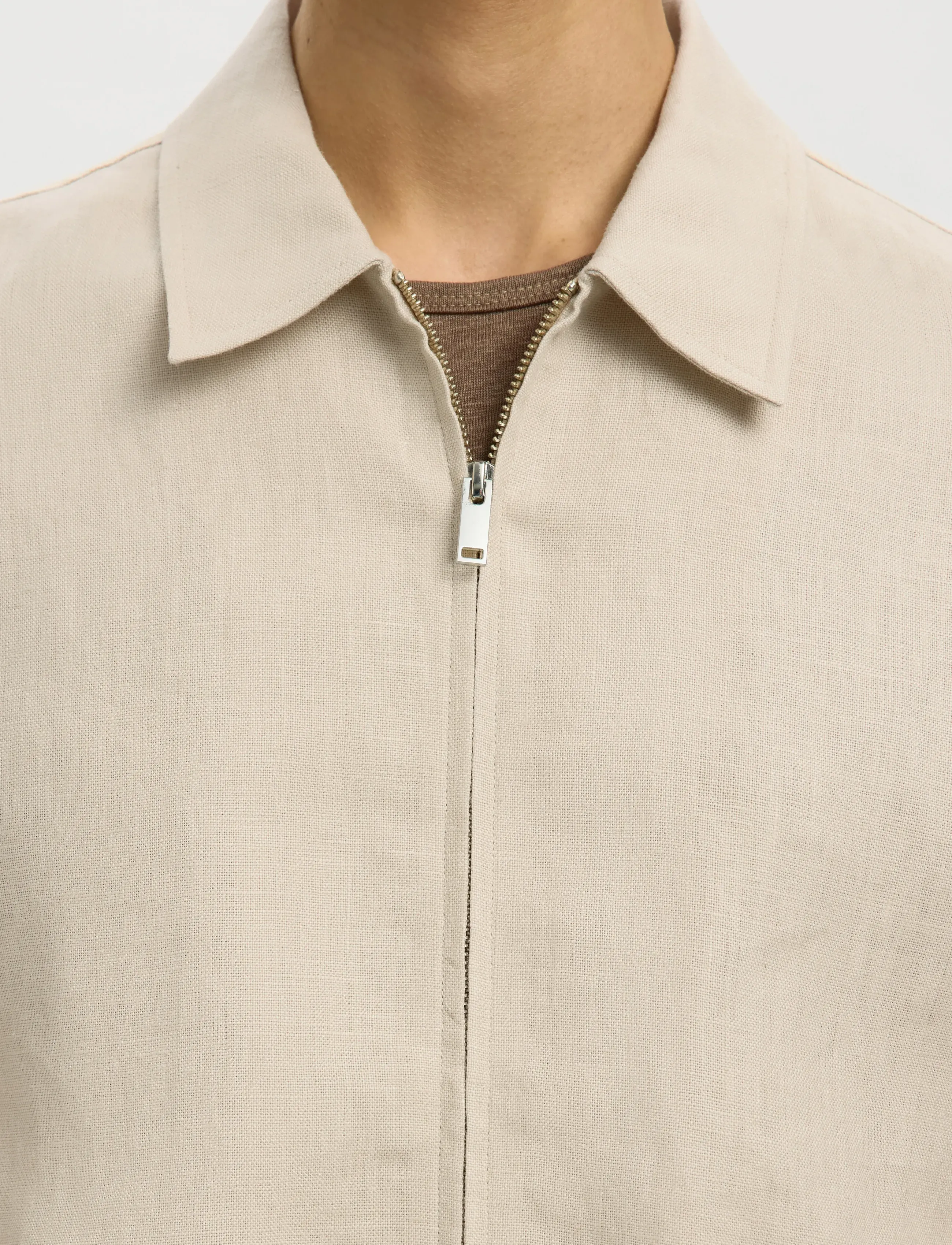 Slhreg-Baird Linen Zip Jacket 4