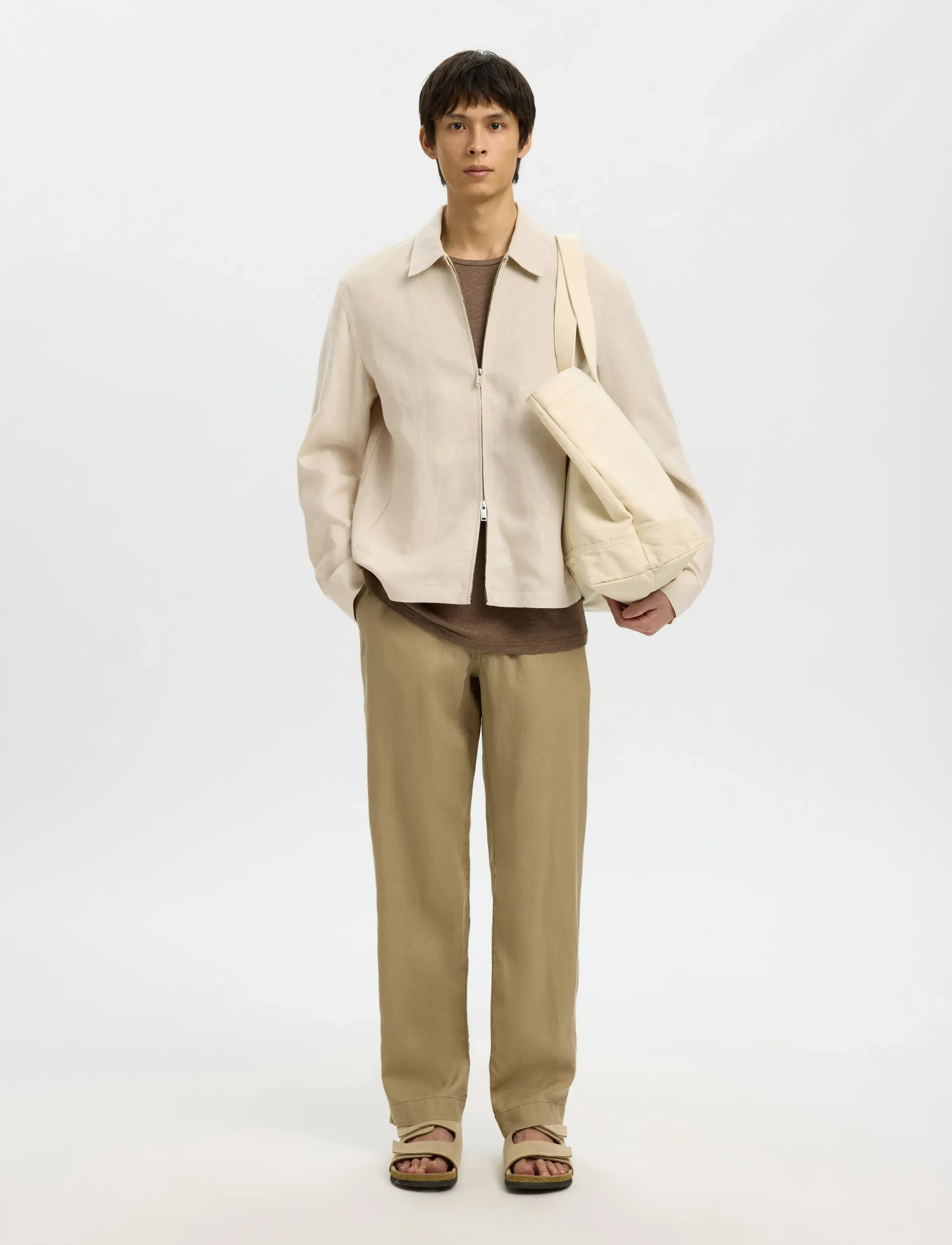 Slhreg-Baird Linen Zip Jacket 5