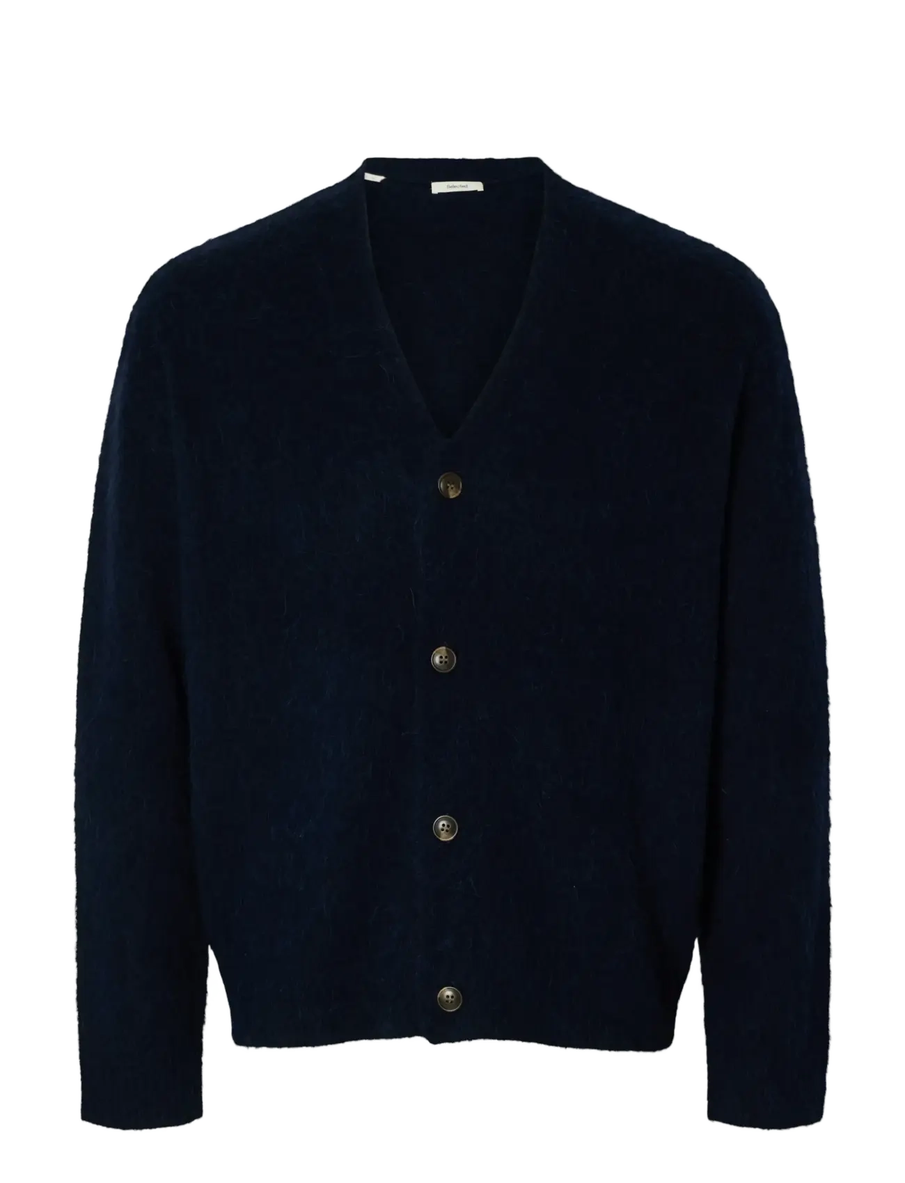 Selected SLHRAI BRUSHED LS KNIT RELAXED CARDIGAN - Cardigans - SKY CAPTAIN / navy