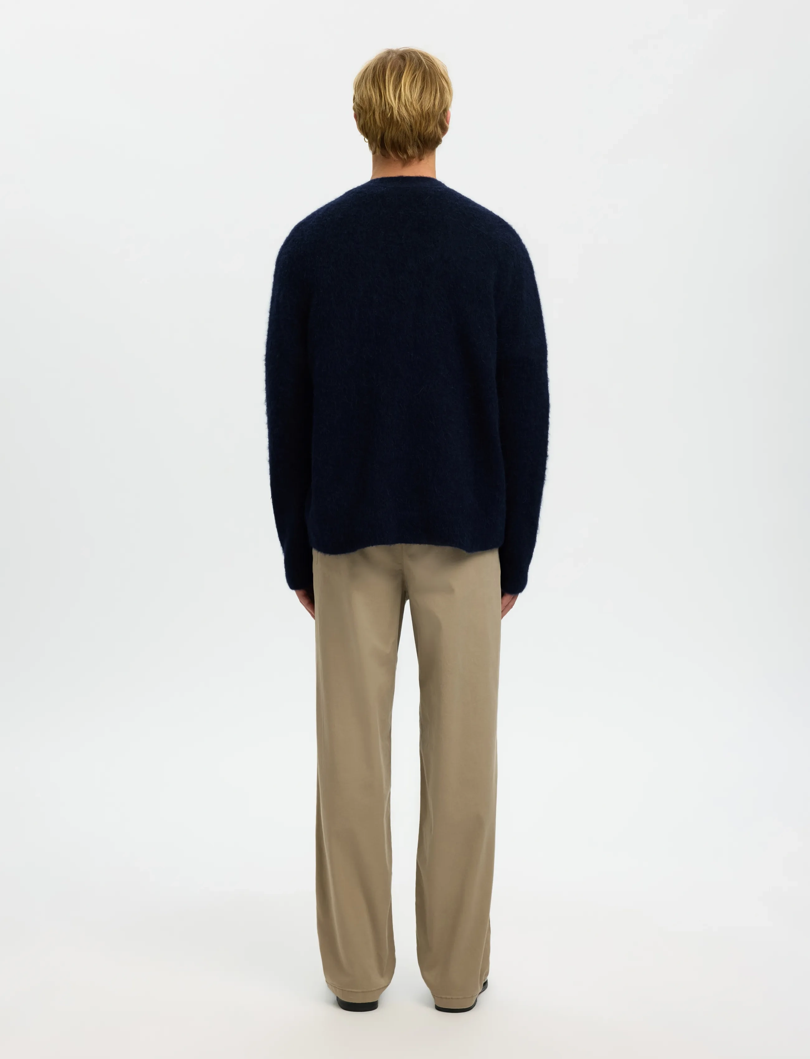 Selected - SLHRAI BRUSHED LS KNIT RELAXED CARDIGAN - cardigans - sky captain - 3
