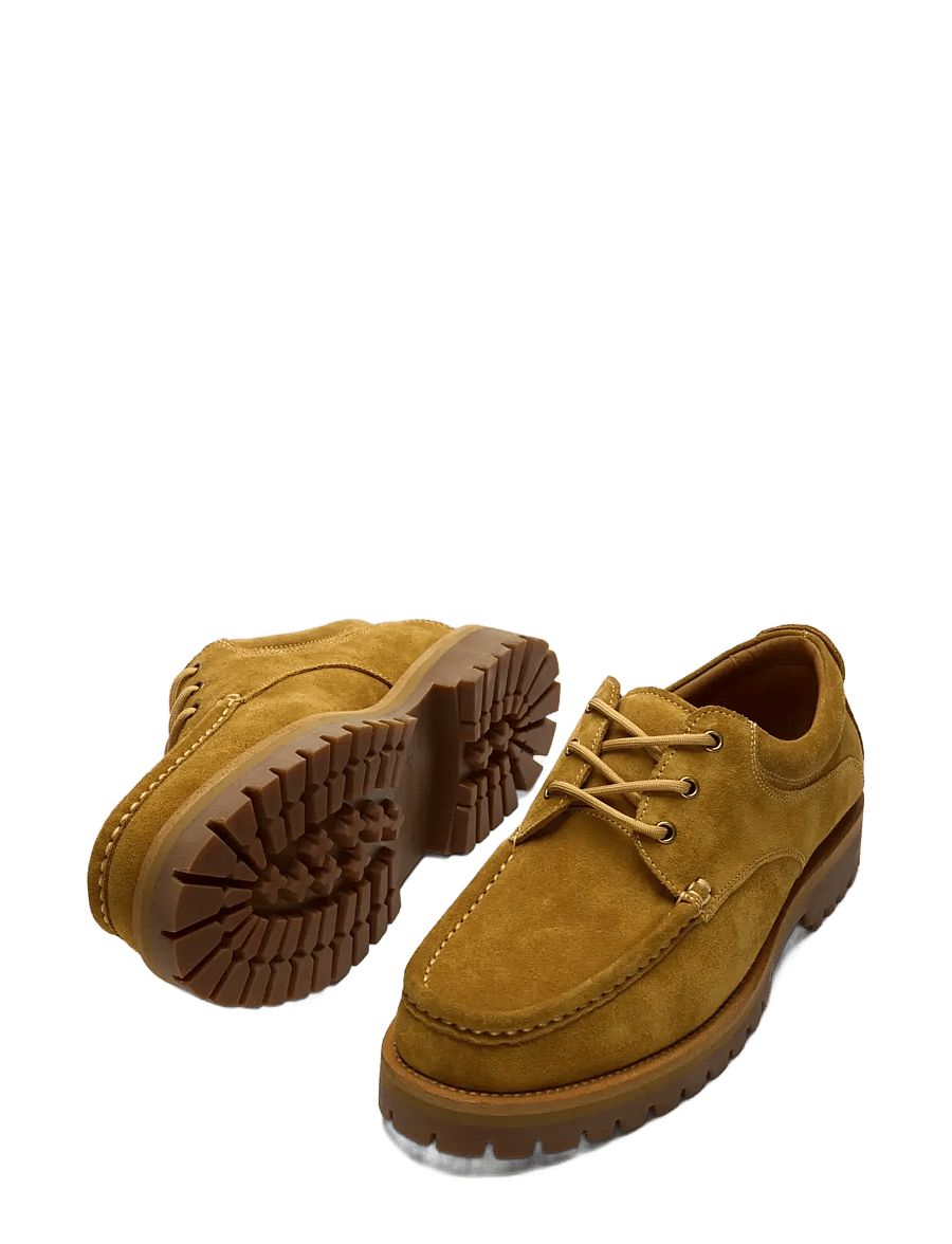 Selected - SLMHOLGER SUEDE BOAT SHOE NOOS - moc-toe batai - almond - 1