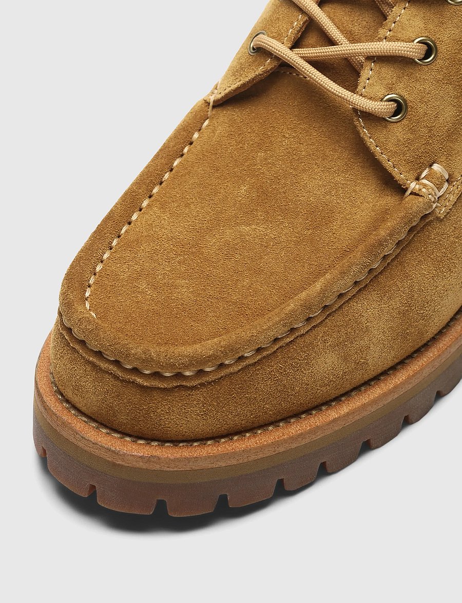 Selected - SLMHOLGER SUEDE BOAT SHOE NOOS - moc-toe batai - almond - 3