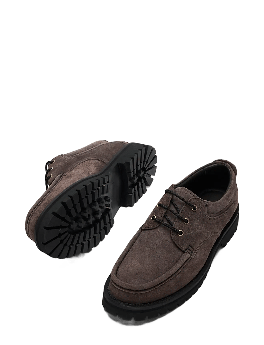 Selected - SLMHOLGER SUEDE BOAT SHOE - shoppa efter tillfälle - dark grey - 0