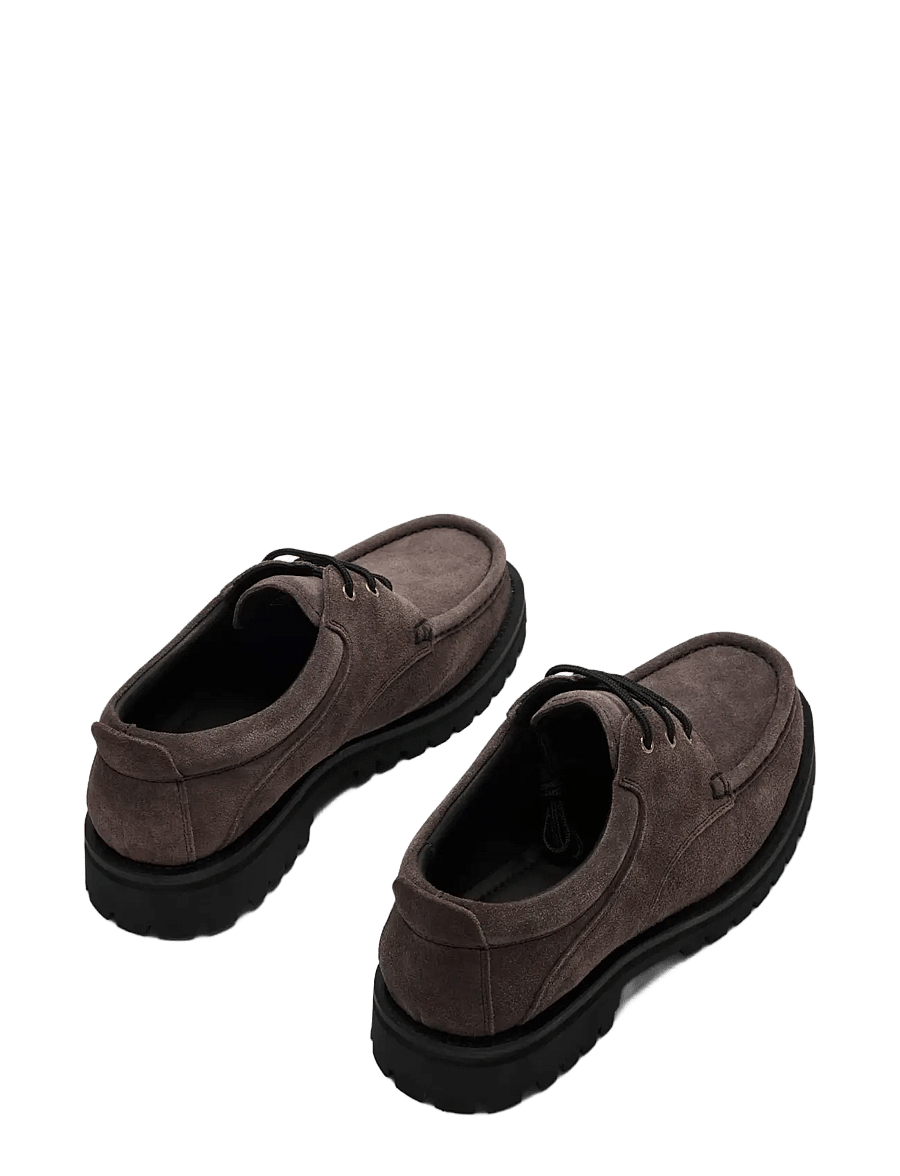 Selected - SLMHOLGER SUEDE BOAT SHOE - shoppa efter tillfälle - dark grey - 1