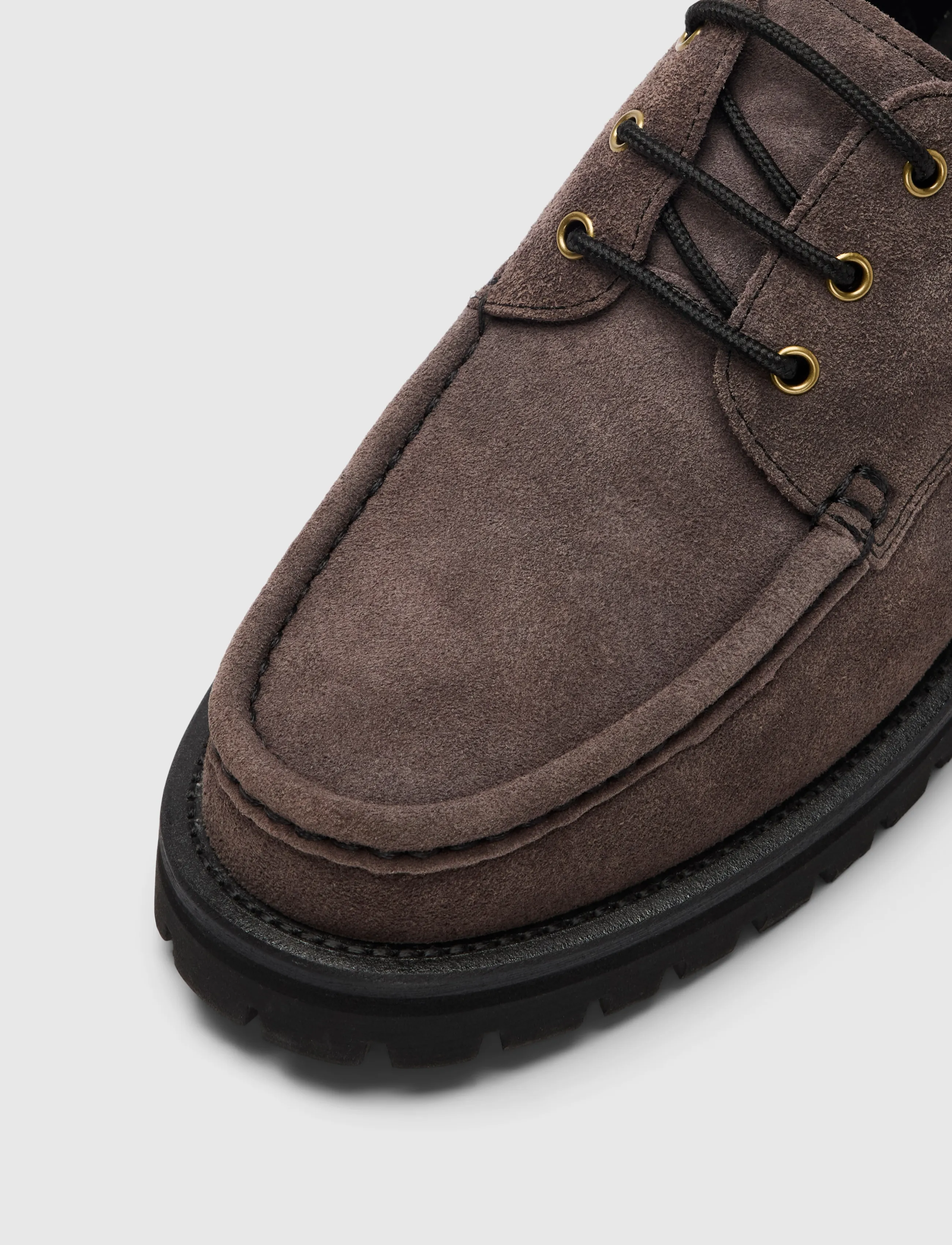 Selected - SLMHOLGER SUEDE BOAT SHOE - shoppa efter tillfälle - dark grey - 2