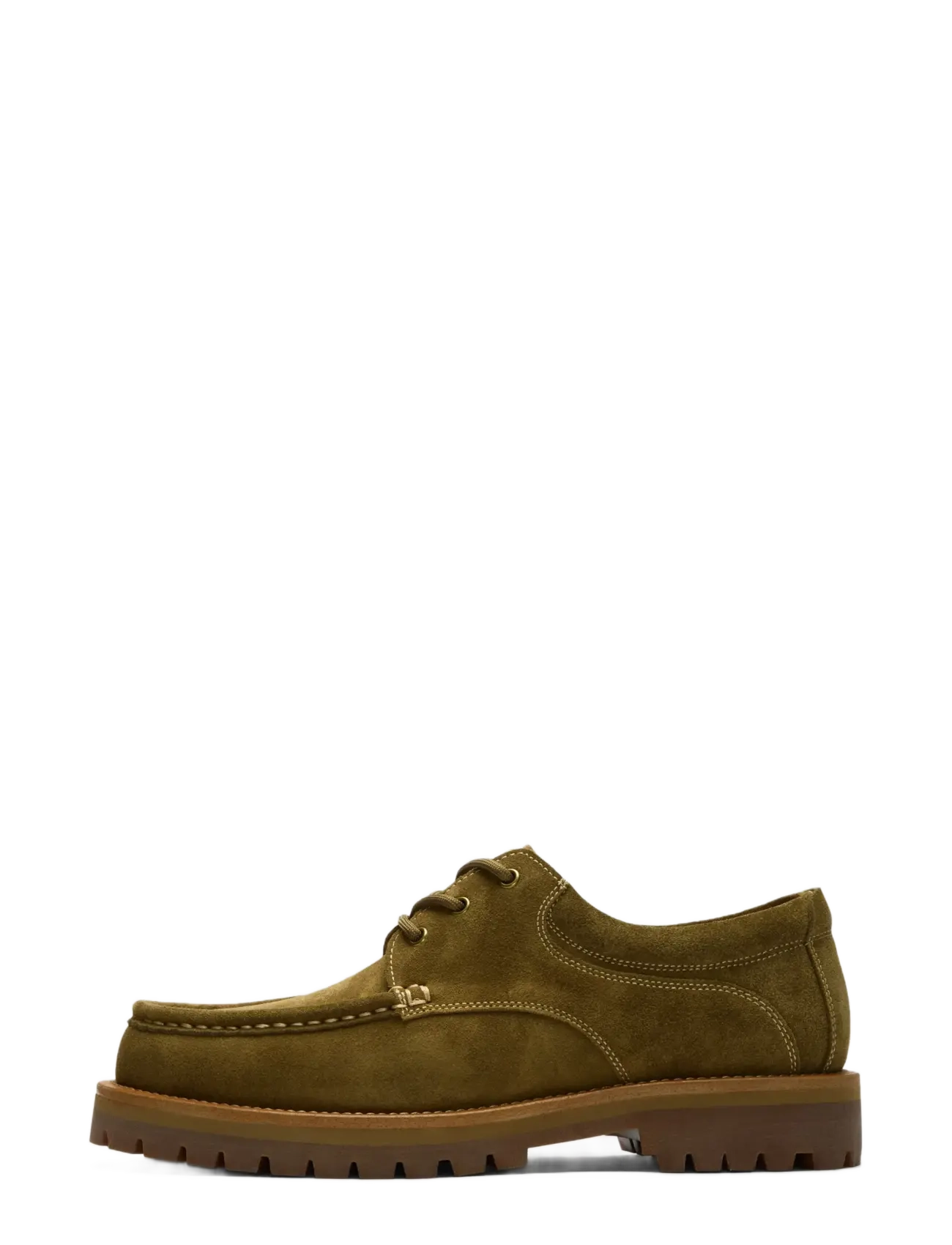 SLHHOLGER SUEDE BOAT SHOE - GRAPE LEAF