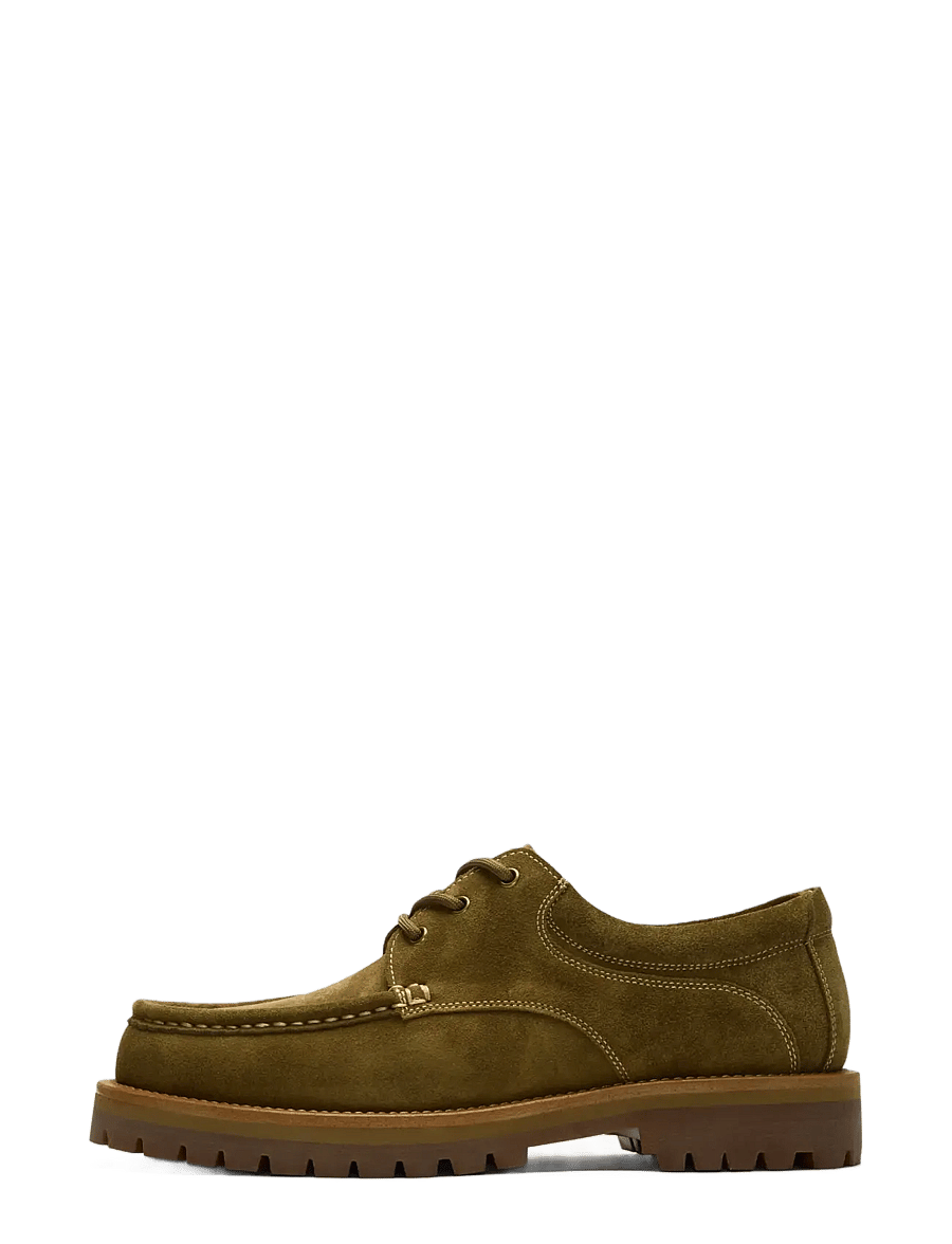 Selected - SLMHOLGER SUEDE BOAT SHOE NOOS - chaussures moc toe - grape leaf - 0