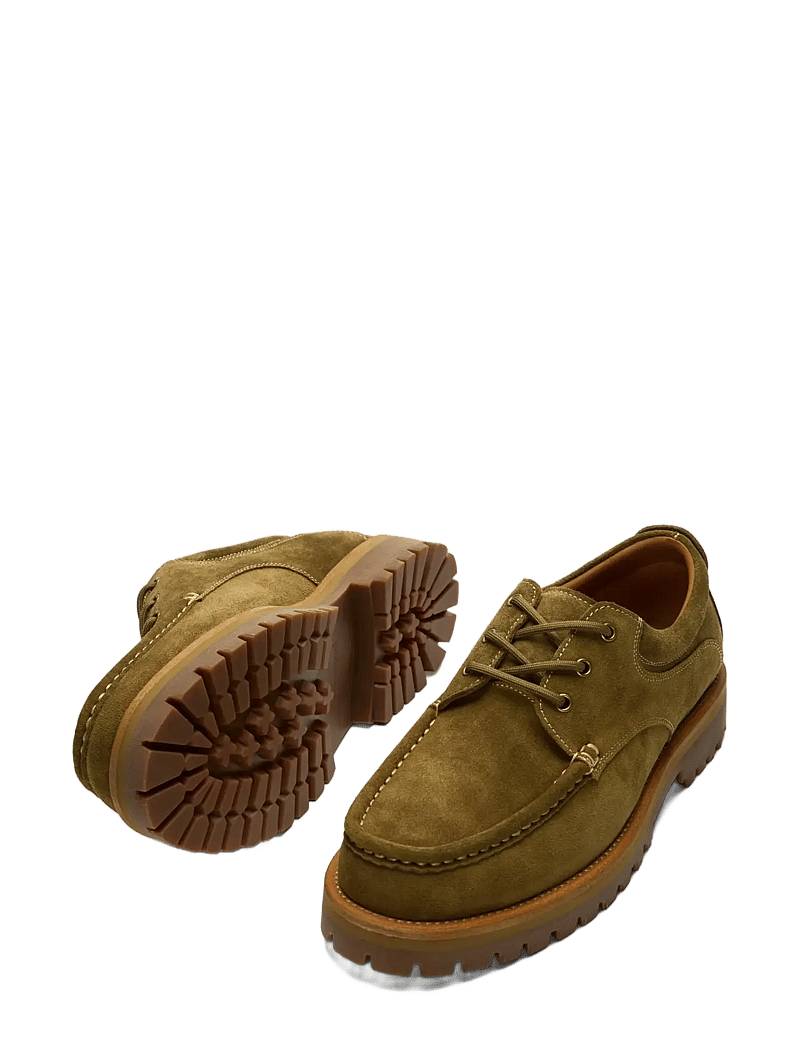 Selected - SLHHOLGER SUEDE BOAT SHOE - moc-toe boots - grape leaf - 2