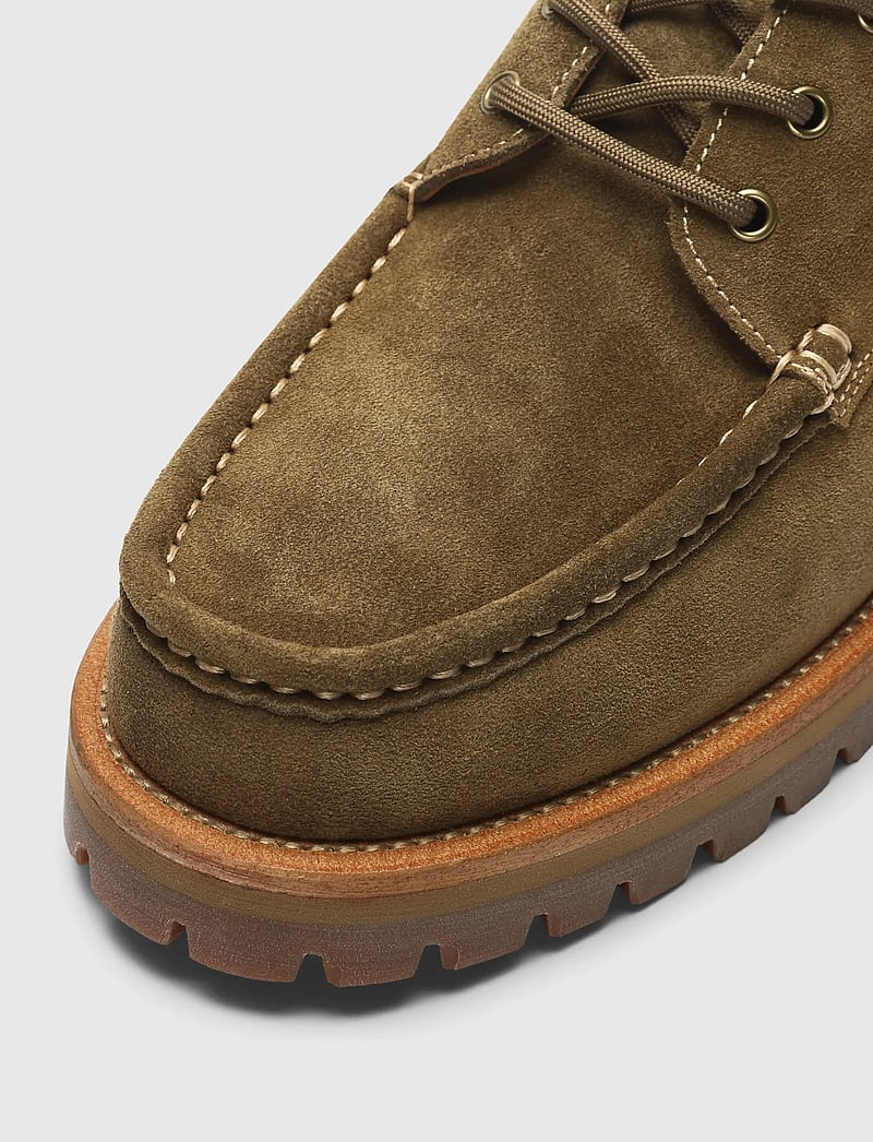 Selected - SLHHOLGER SUEDE BOAT SHOE - moc-toe boots - grape leaf - 3