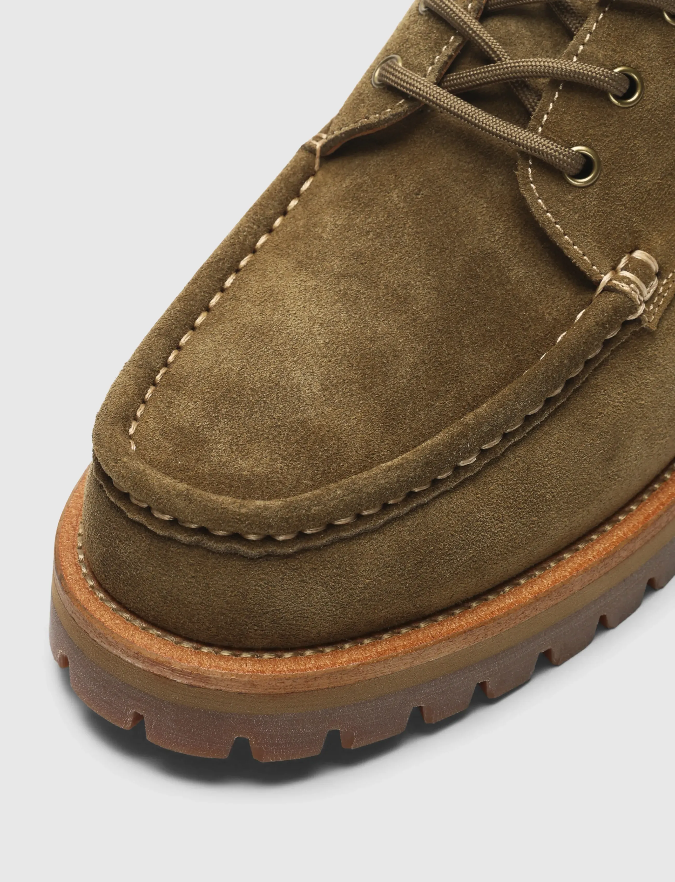 Selected - SLMHOLGER SUEDE BOAT SHOE NOOS - chaussures moc toe - grape leaf - 3