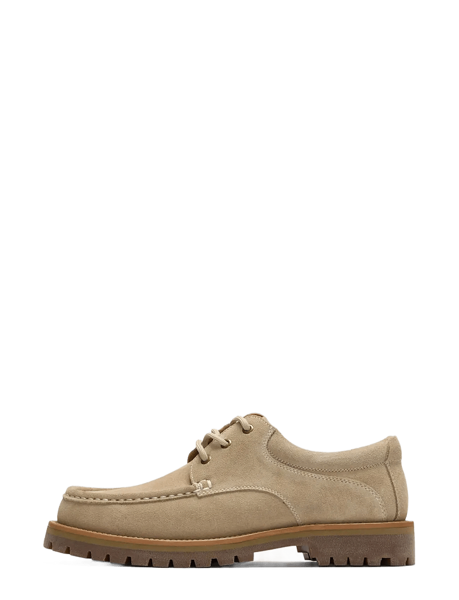 Selected - SLMHOLGER SUEDE BOAT SHOE NOOS - chaussures moc toe - sand - 0